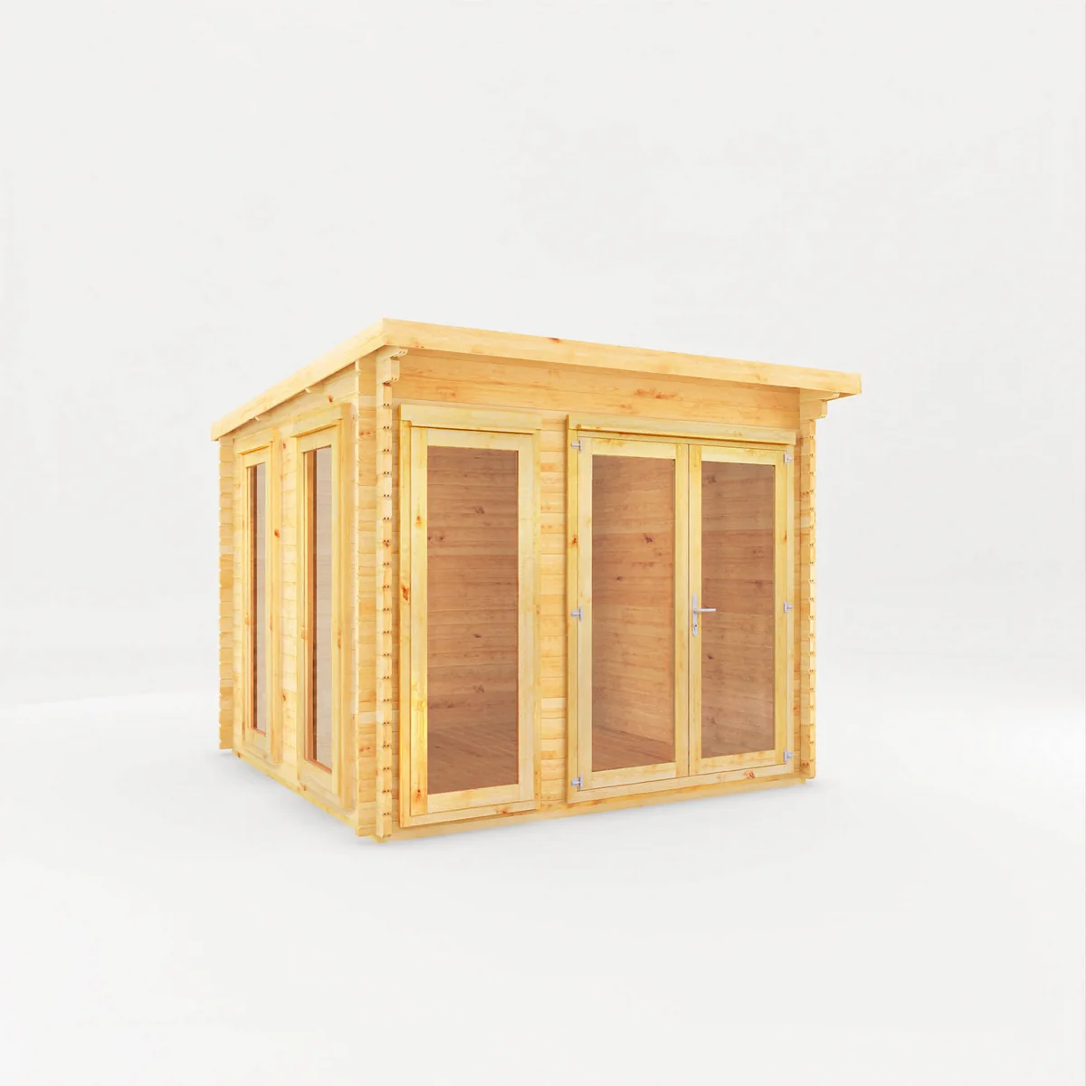 Mercia Studio 10' 11" x 9' 11" Pent Log Cabin - Premium 28mm Cladding Loglap - Image 7