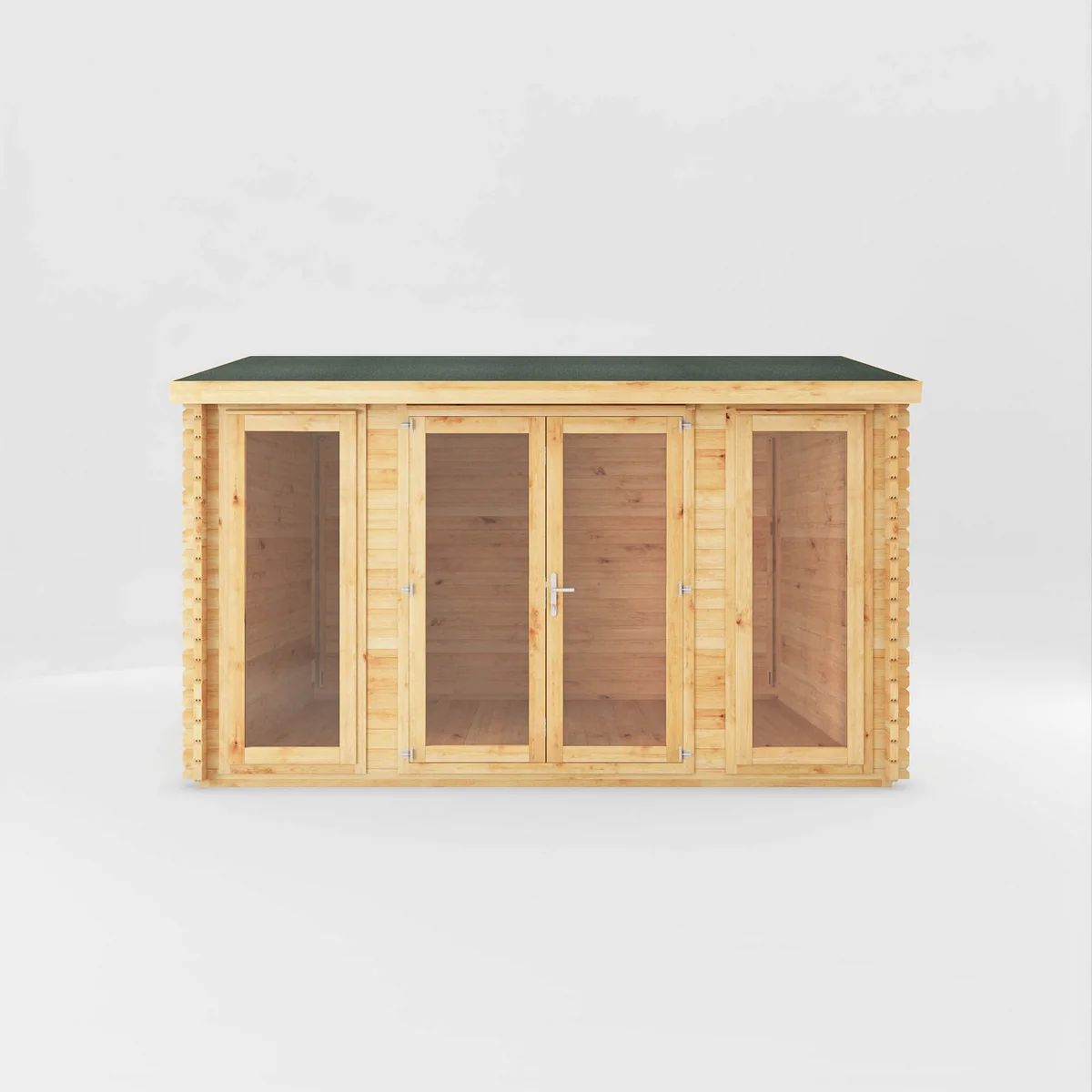 Mercia Studio 10' 3" x 13' 2" Apex Log Cabin - Premium 28mm Cladding Loglap - Image 4
