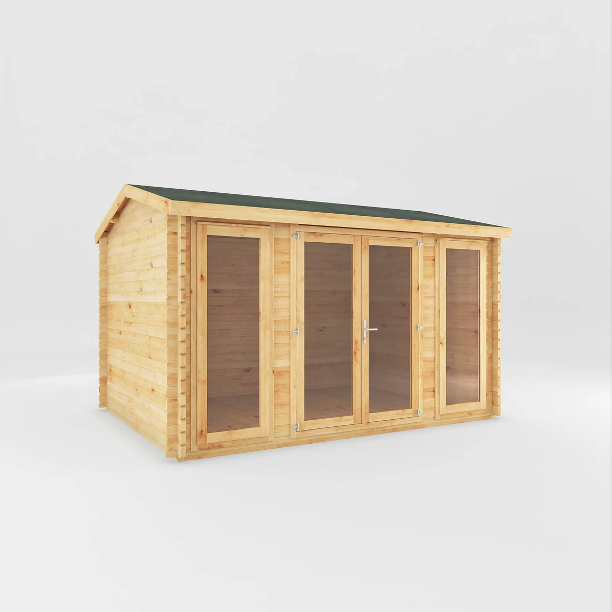 Mercia Studio 10' 3" x 13' 2" Apex Log Cabin - Premium 28mm Cladding Loglap - Image 7