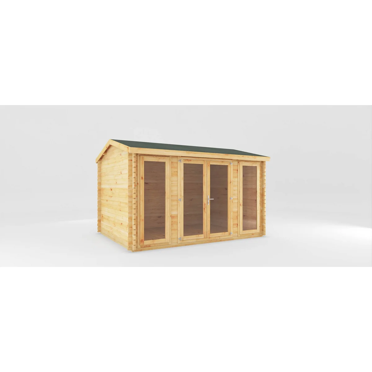 Mercia Studio 10' 3" x 13' 2" Apex Log Cabin - Premium 34mm Cladding Loglap - Image 10