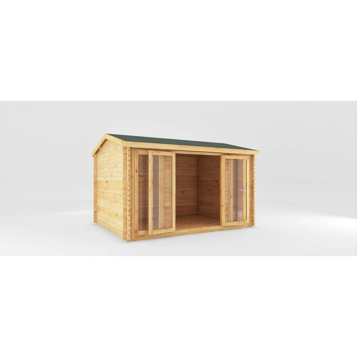 Mercia Studio 10' 3" x 13' 2" Apex Log Cabin - Premium 34mm Cladding Loglap - Image 11