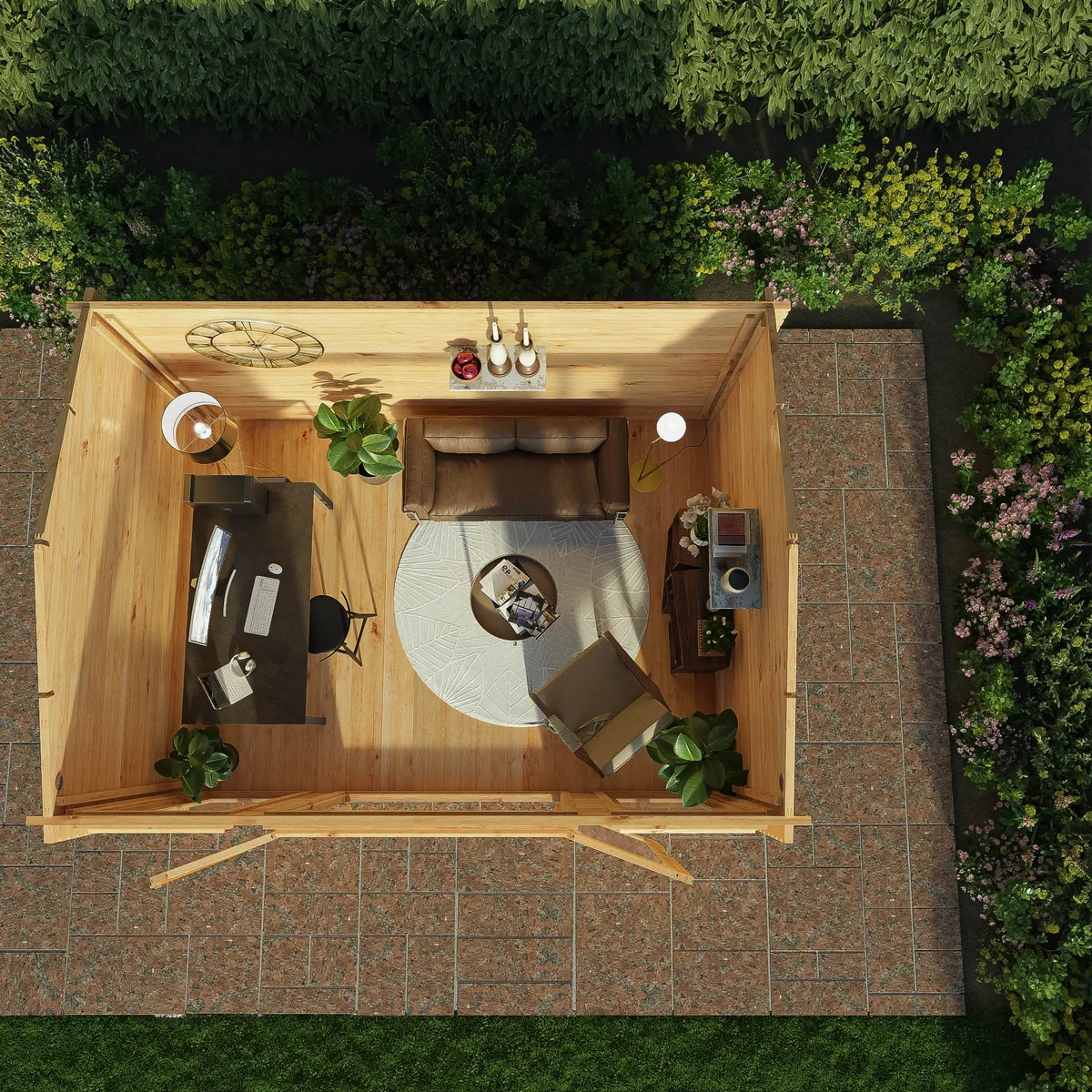 Mercia Studio 10' 3" x 13' 2" Apex Log Cabin - Premium 34mm Cladding Loglap - Image 4