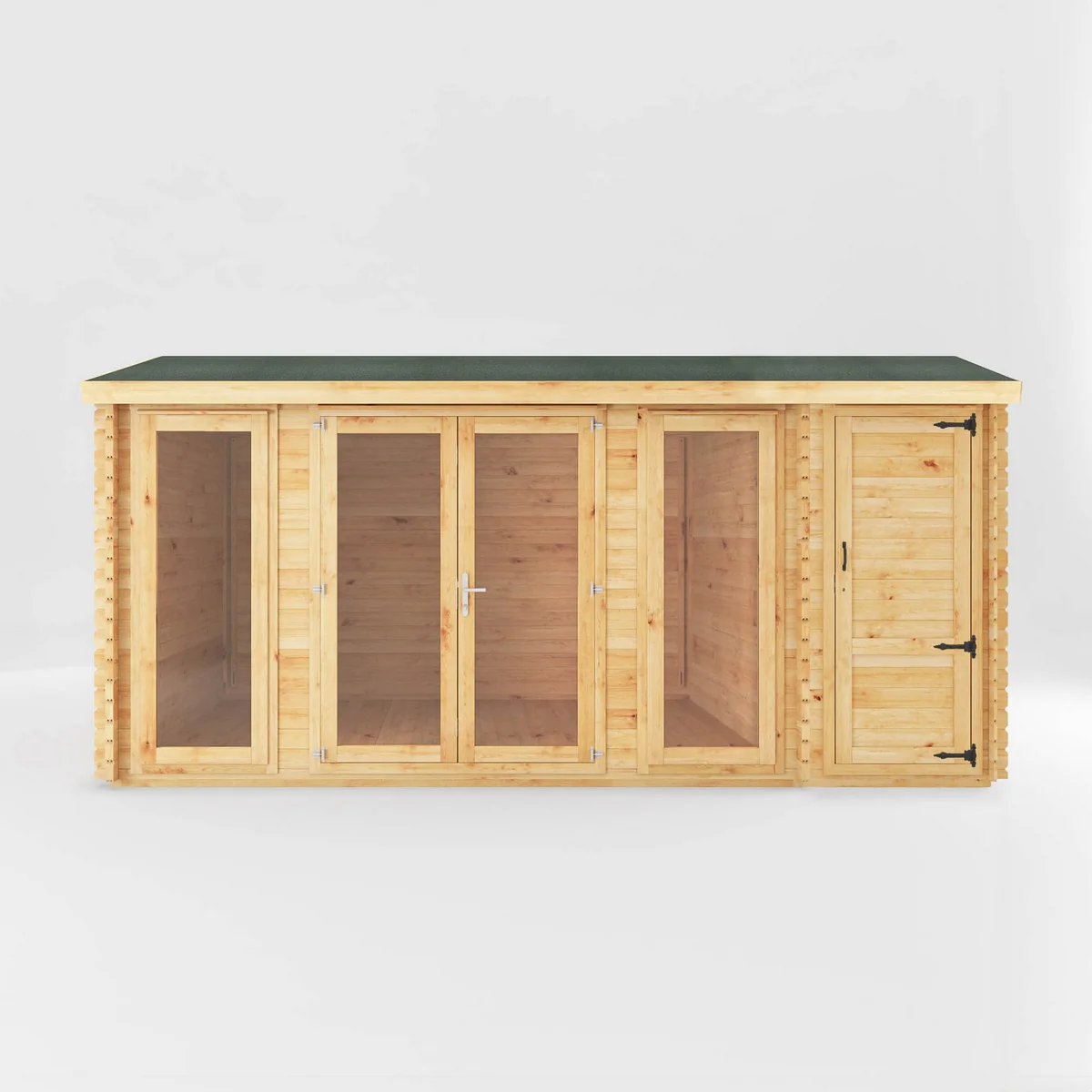 Mercia Studio 10' 3" x 16' 11" Apex Log Cabin - Premium 28mm Cladding Loglap - Image 3