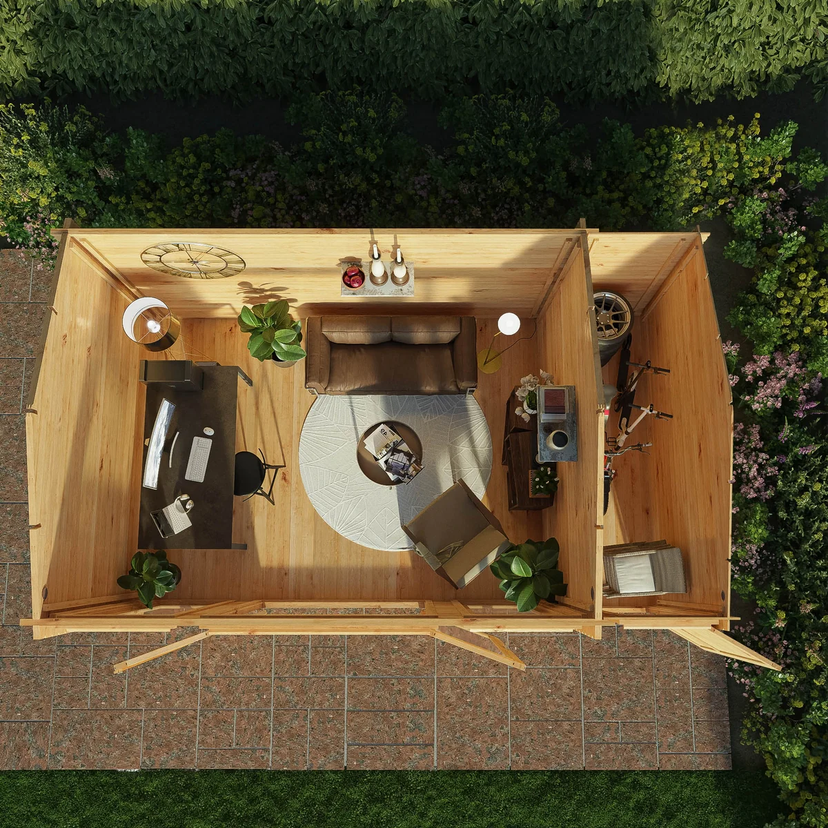 Mercia Studio 10' 3" x 16' 11" Apex Log Cabin - Premium 28mm Cladding Loglap - Image 5