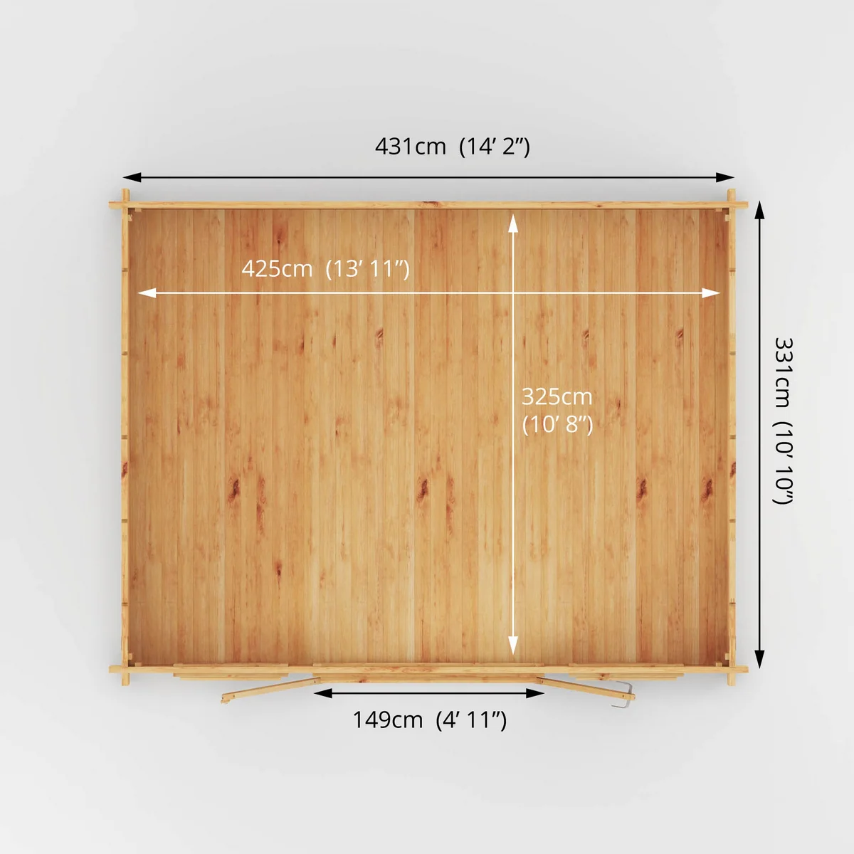 Mercia Studio 11' 11" x 14' 10" Apex Log Cabin - Premium 28mm Cladding Loglap - Image 10