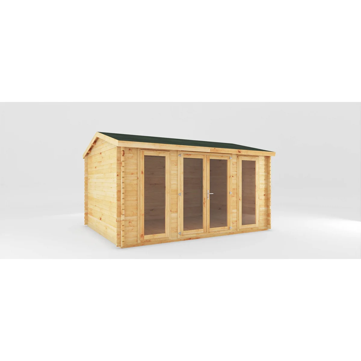 Mercia Studio 11' 11" x 14' 10" Apex Log Cabin - Premium 34mm Cladding Loglap - Image 10