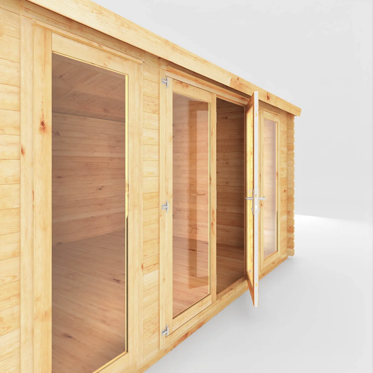 Mercia Studio 11' 11" x 14' 10" Apex Log Cabin - Premium 44mm Cladding Loglap - Image 3