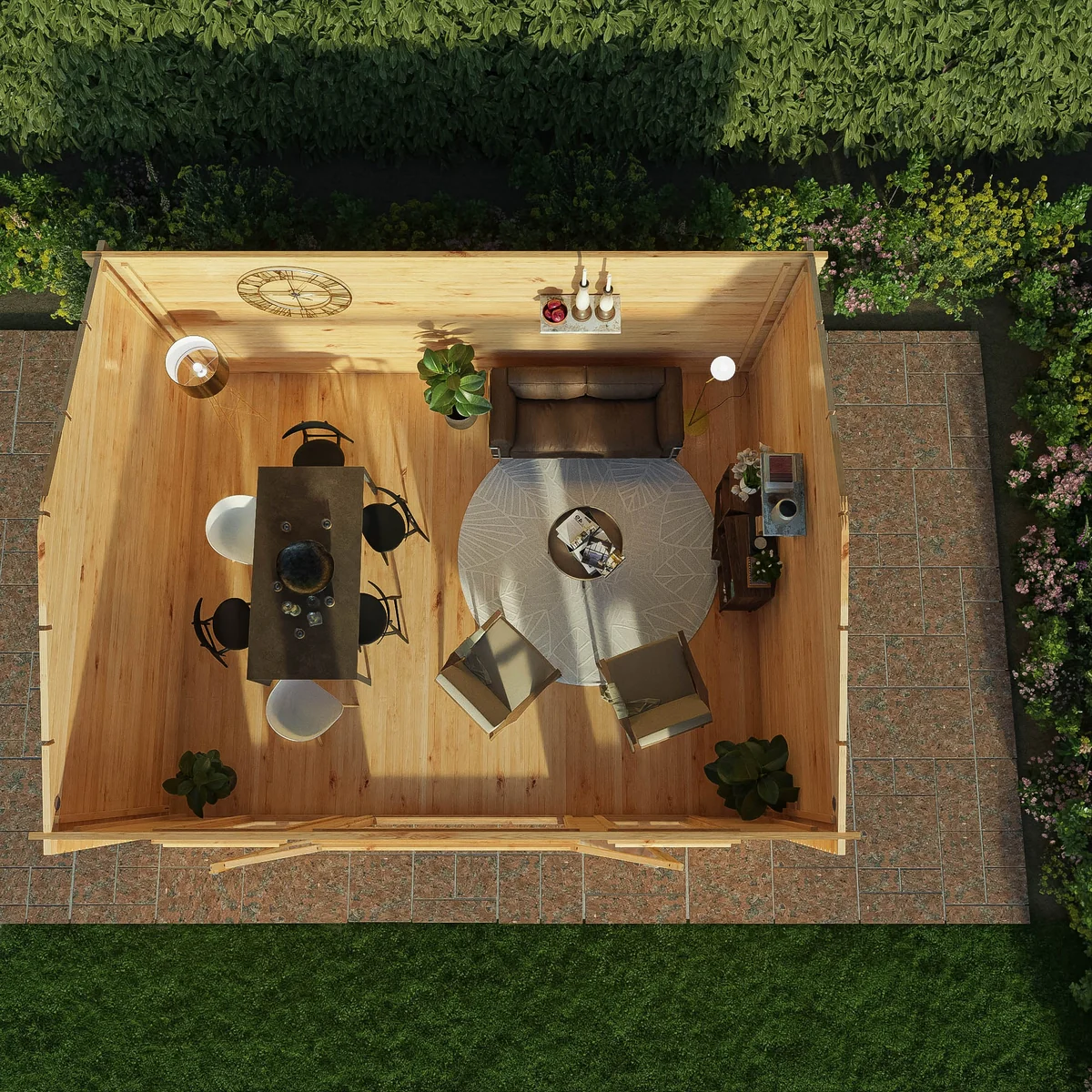 Mercia Studio 13' 7" x 16' 6" Apex Log Cabin - Premium 34mm Cladding Loglap - Image 7