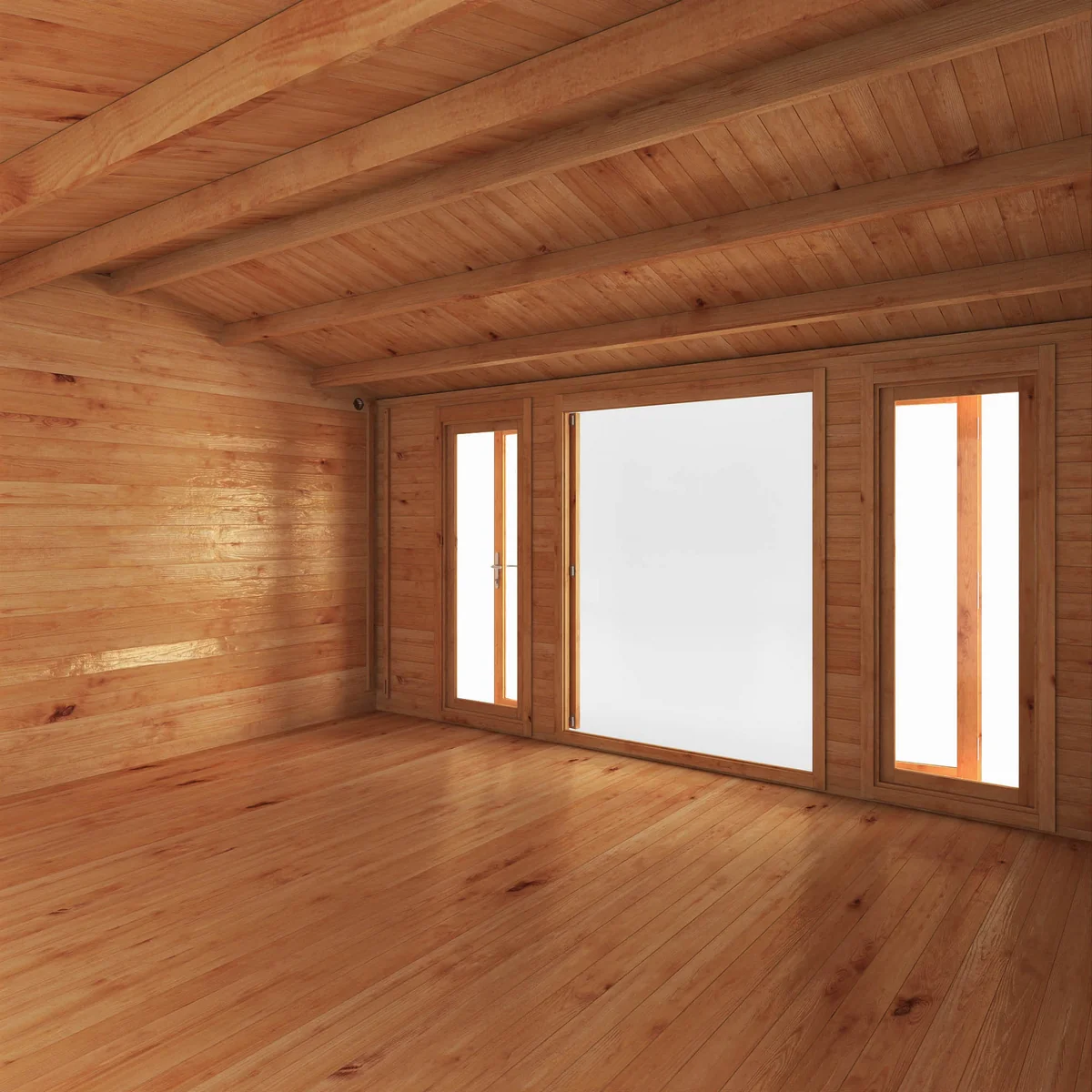 Mercia Studio 13' 7" x 20' 2" Apex Log Cabin - Premium 34mm Cladding Loglap - Image 2