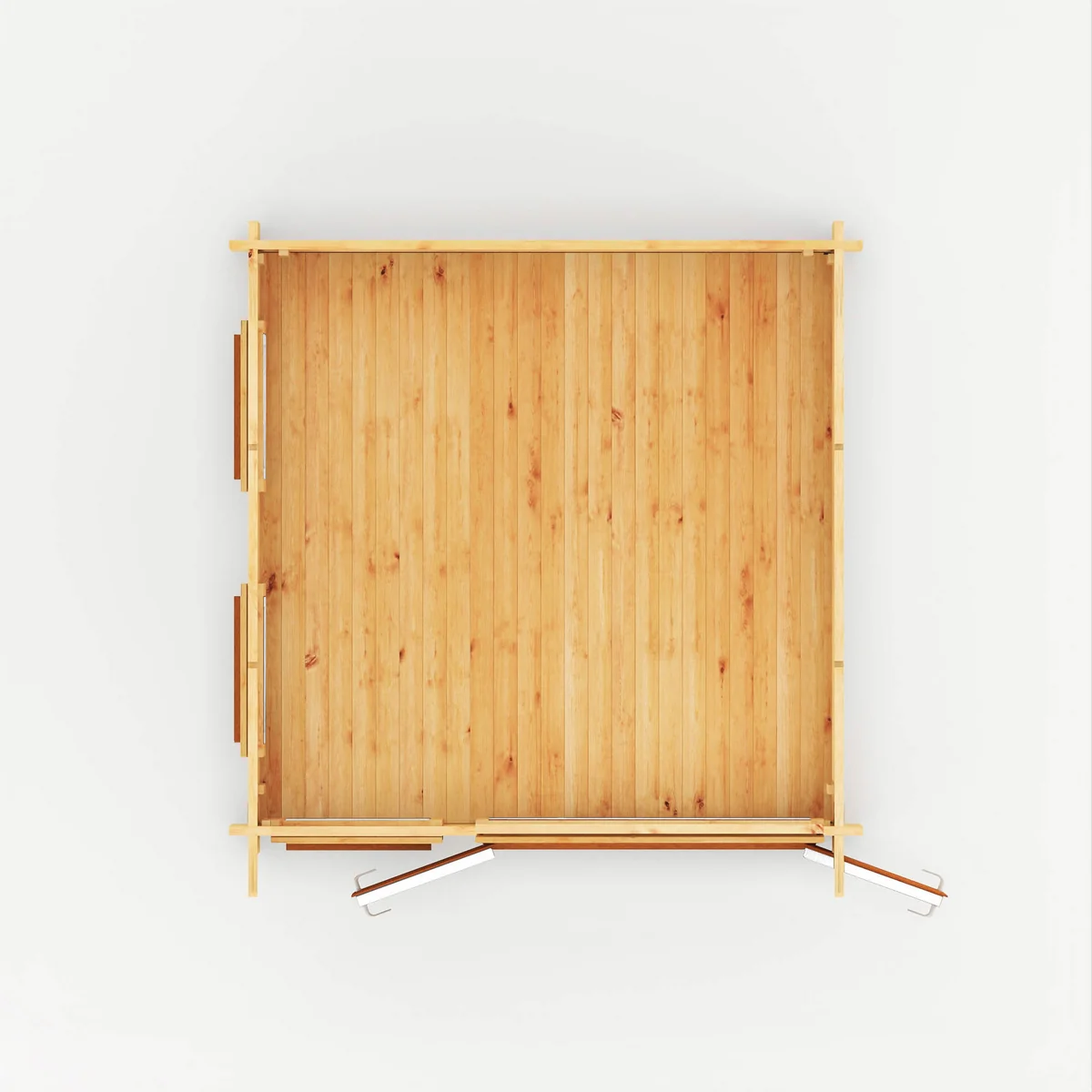 Mercia Studio 9' 11" x 9' 11" Pent Log Cabin - Premium 44mm Cladding Loglap - Brown UPVC - Image 5