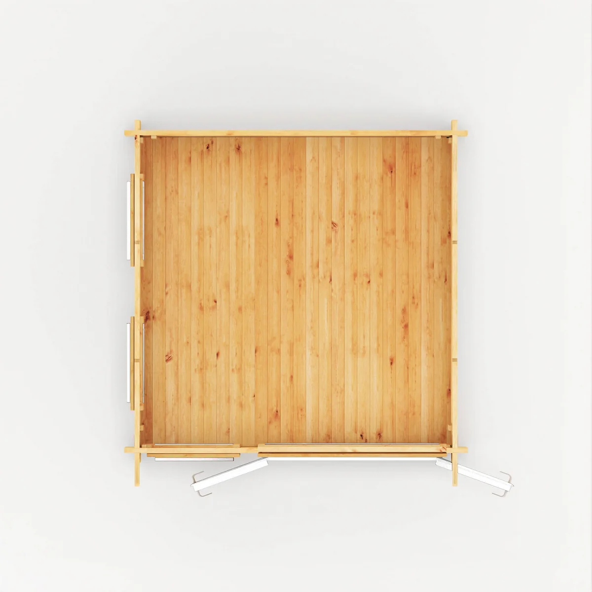 Mercia Studio 9' 11" x 9' 11" Pent Log Cabin - Premium 44mm Cladding Loglap - White UPVC - Image 5