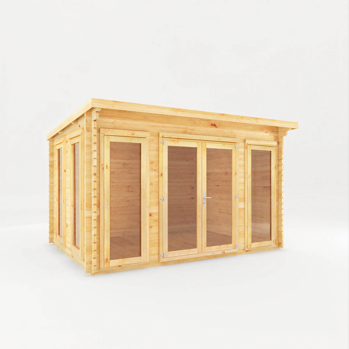 Mercia Studio 9' 3" x 12' 6" Pent Log Cabin - Premium 44mm Cladding Loglap - Image 5