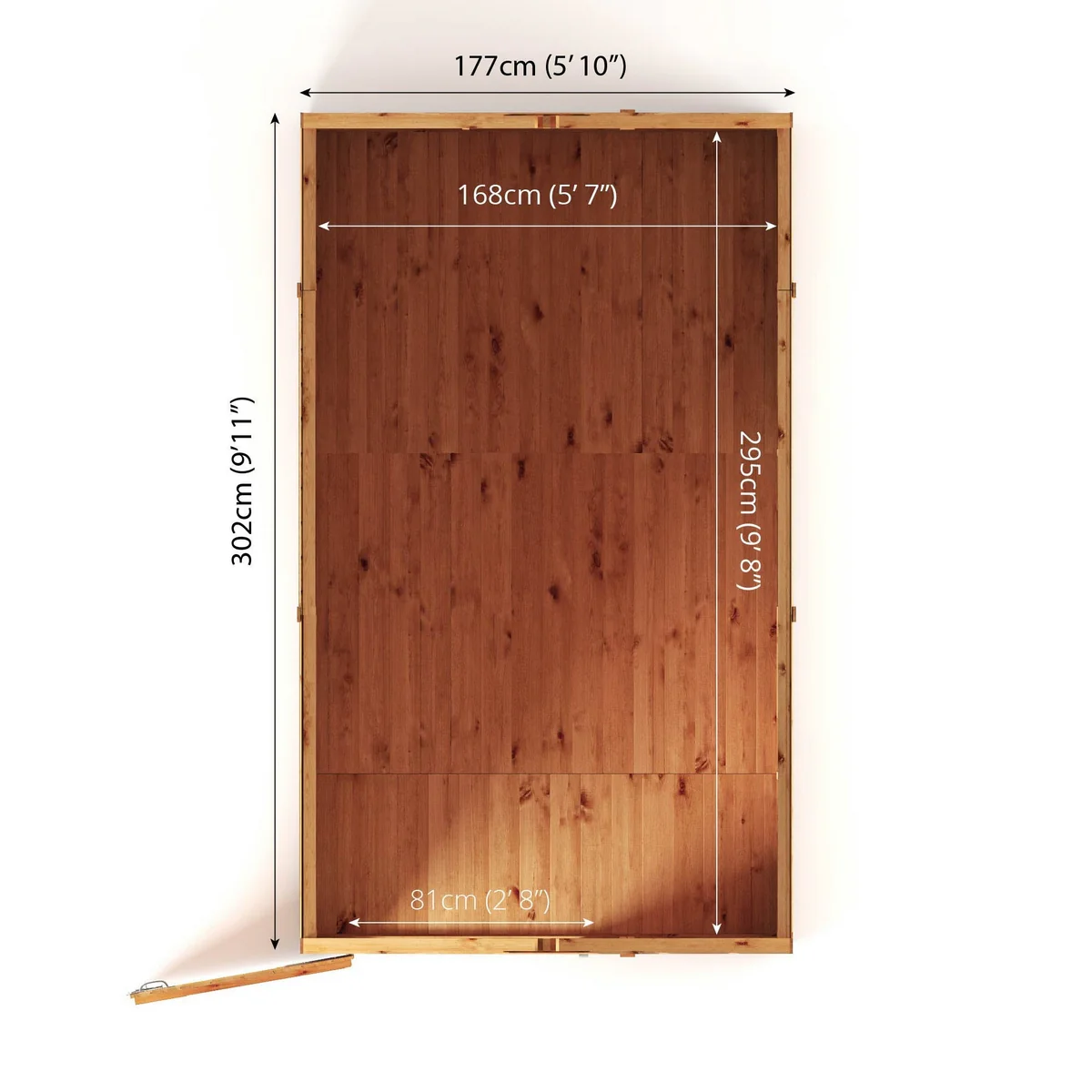 Mercia Woodsman 10' 1" x 6' 2" Apex Shed - Premium Dip Treated Shiplap - Styrene Windows - Image 11