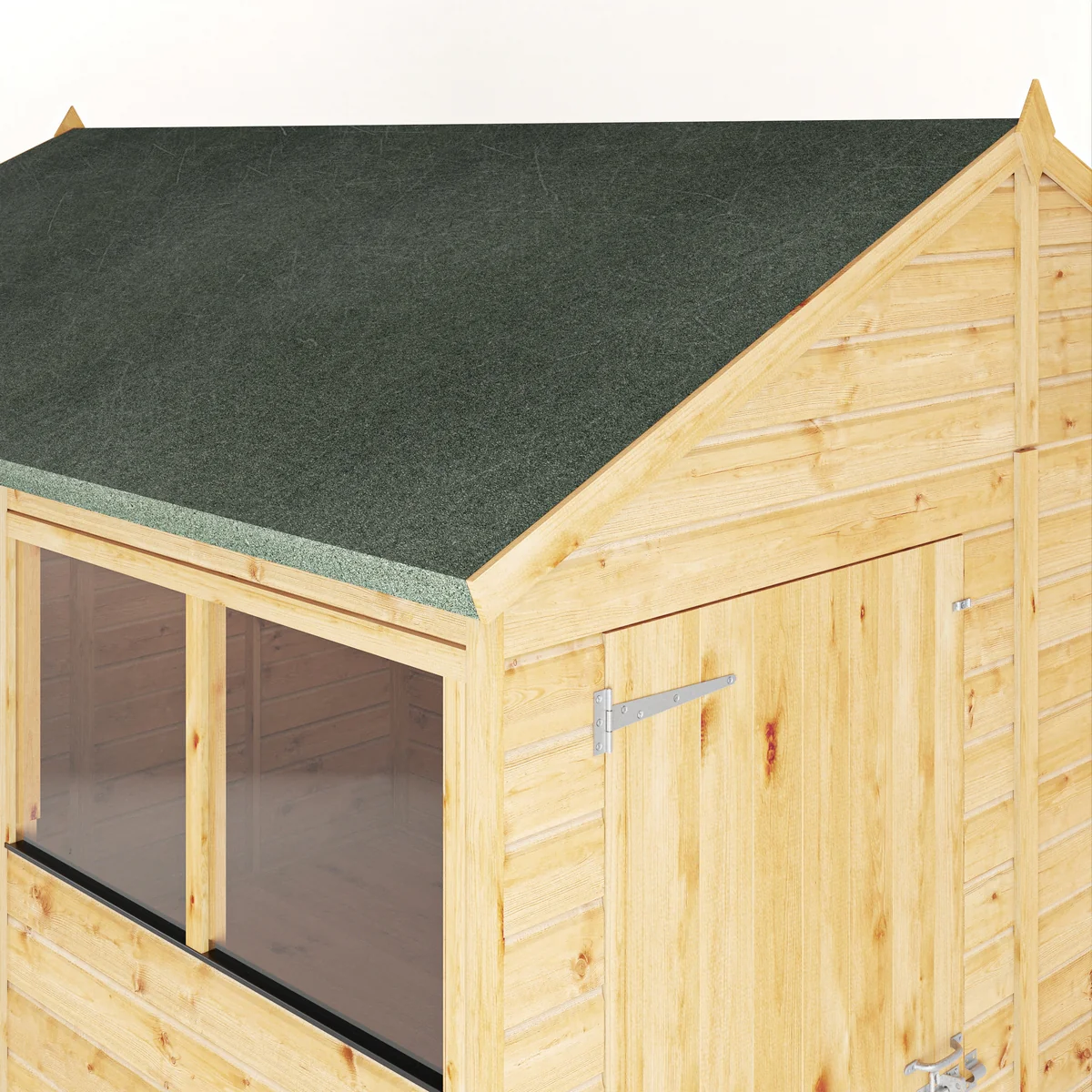 Mercia Woodsman 10' 1" x 8' 2" Apex Shed - Premium Dip Treated Shiplap - Glass Windows - Image 6