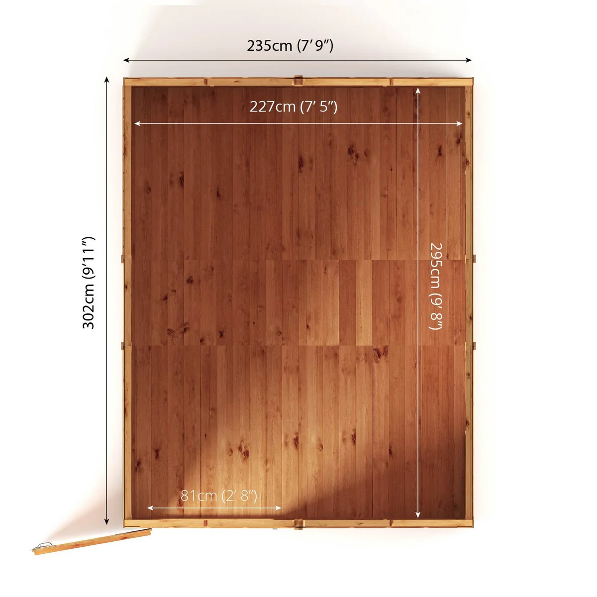 Mercia Woodsman 10' 1" x 8' 2" Apex Shed - Premium Dip Treated Shiplap - Styrene Windows - Image 11