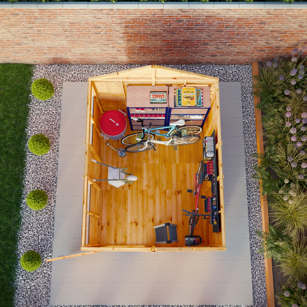Mercia Woodsman 10' 1" x 8' 2" Apex Shed - Premium Dip Treated Shiplap - Styrene Windows - Image 3