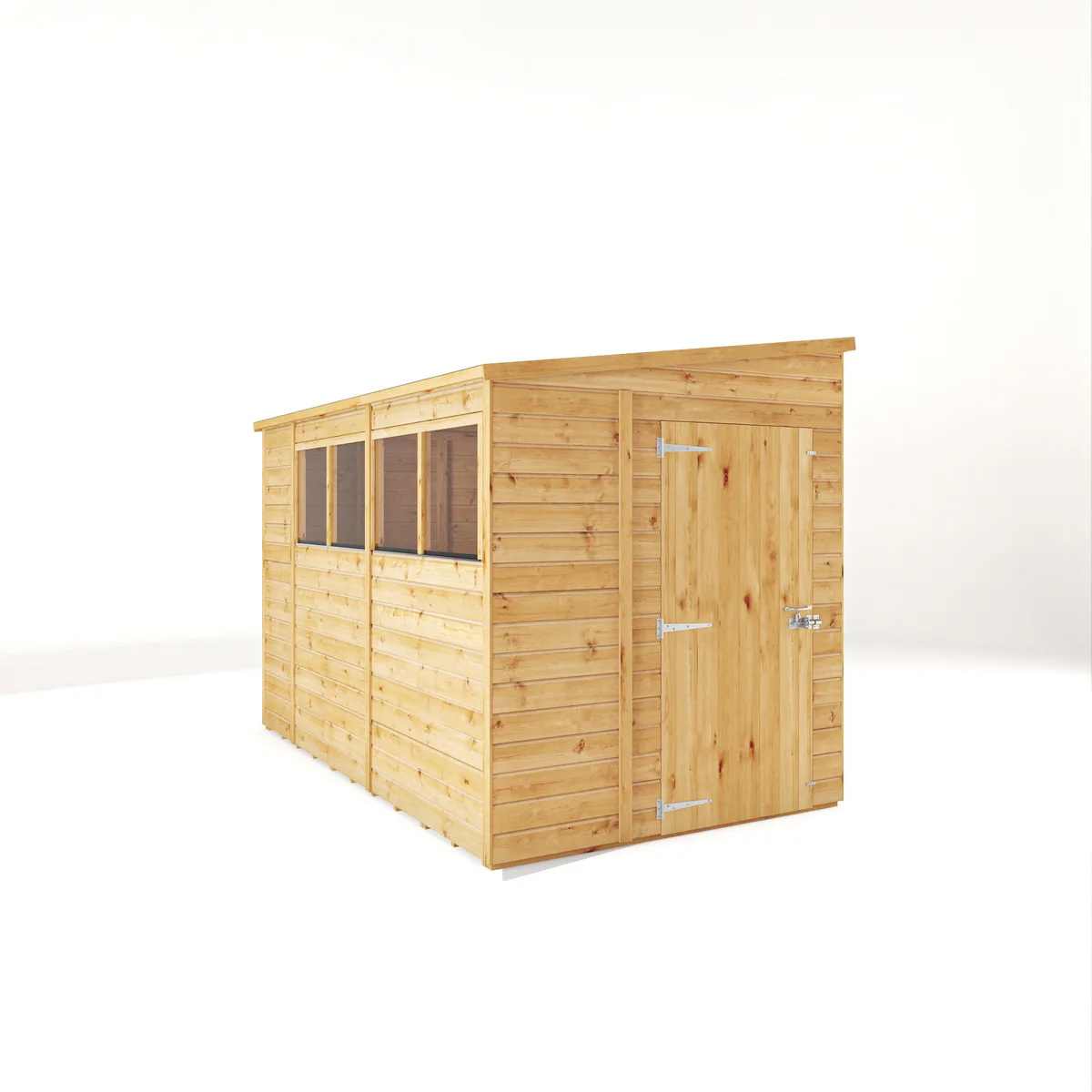 Mercia Woodsman 10' 3" x 6' 2" Pent Shed - Premium Dip Treated Shiplap - Glass Windows - Image 9