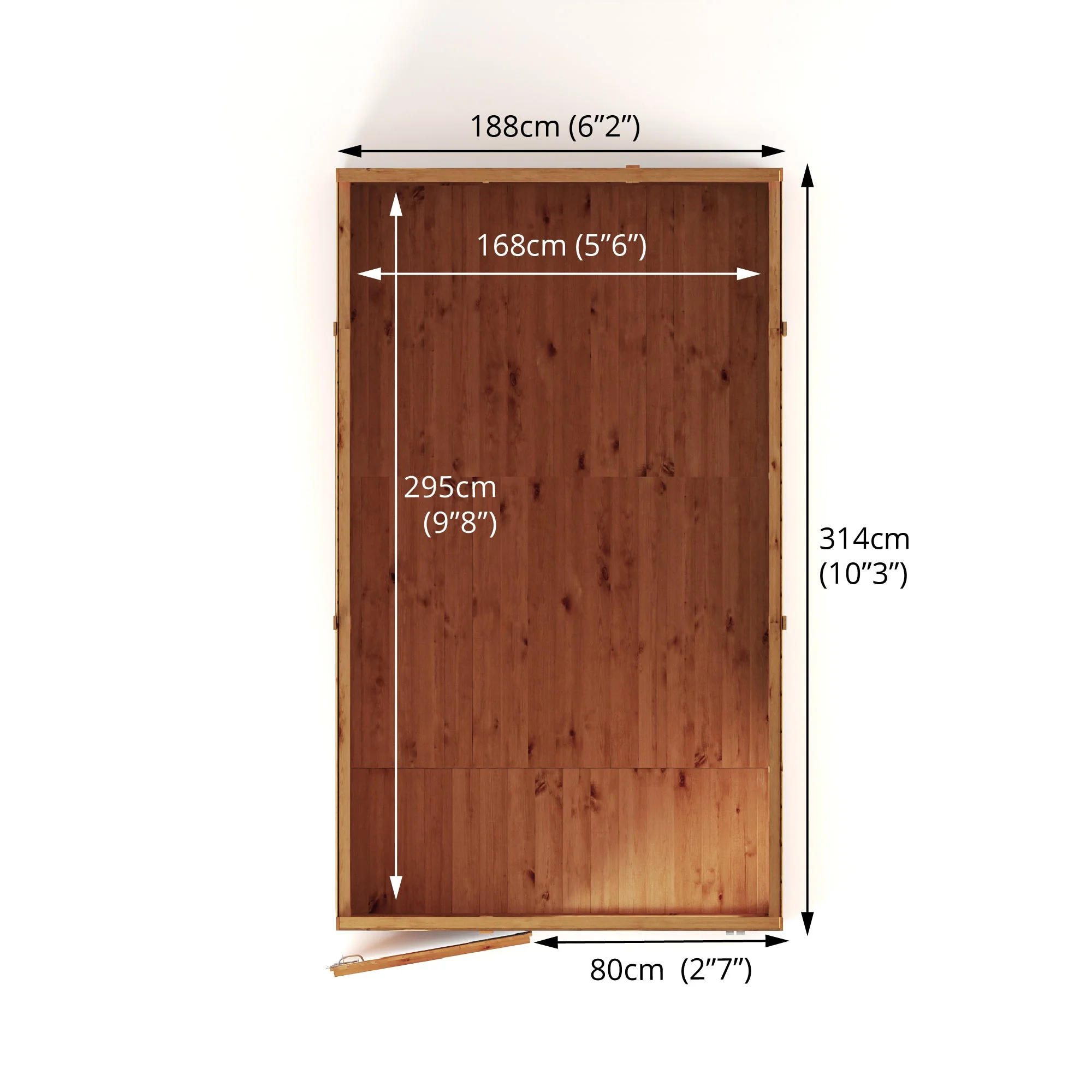 Mercia Woodsman 10' 3" x 6' 2" Pent Shed - Premium Dip Treated Shiplap - Styrene Windows - Image 11
