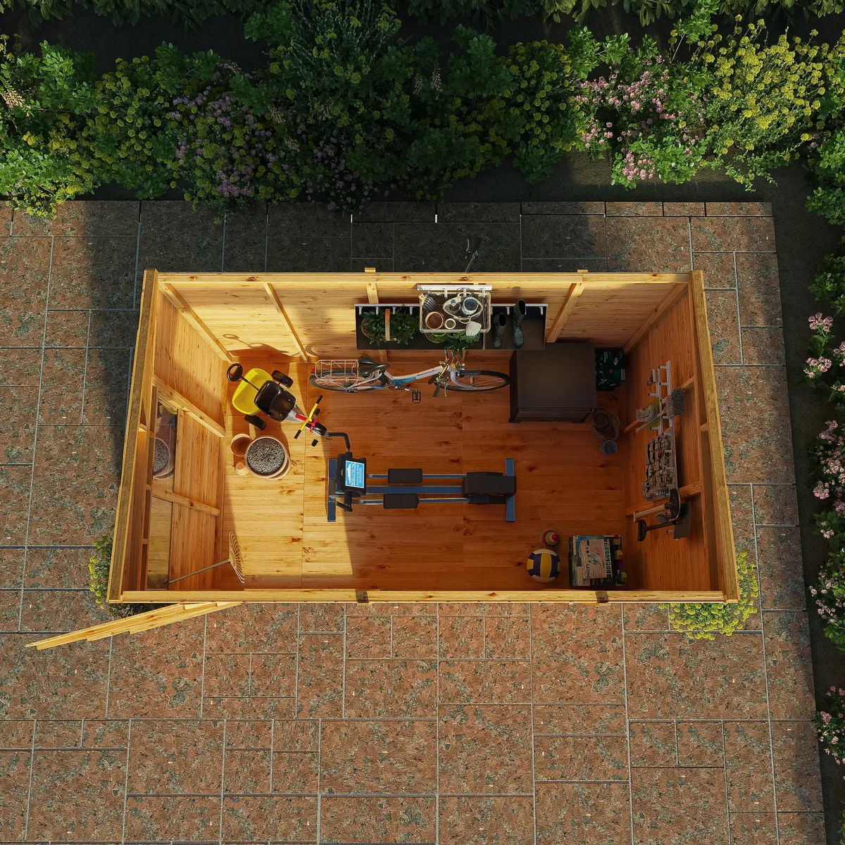 Mercia Woodsman 10' 3" x 6' 2" Pent Shed - Premium Dip Treated Shiplap - Styrene Windows - Image 4