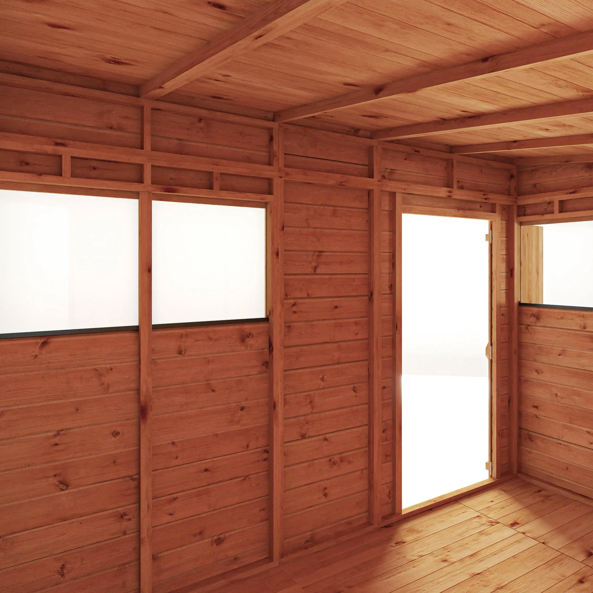 Mercia Woodsman 10' 3" x 6' 2" Pent Shed - Premium Dip Treated Shiplap - Styrene Windows - Image 5