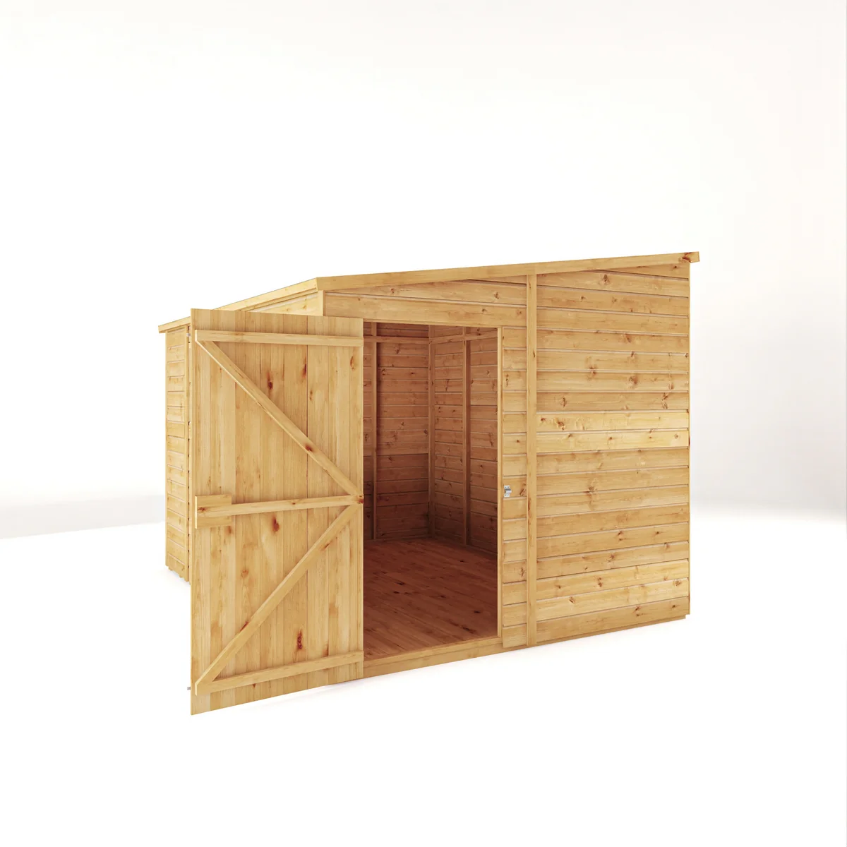 Mercia Woodsman 10' 3" x 8' 1" Pent Shed - Premium Dip Treated Shiplap - Glass Windows - Image 11