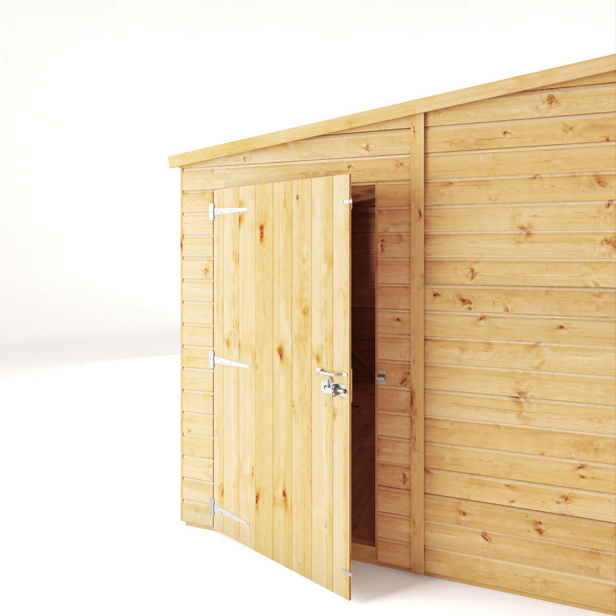 Mercia Woodsman 10' 3" x 8' 1" Pent Shed - Premium Dip Treated Shiplap - Glass Windows - Image 7