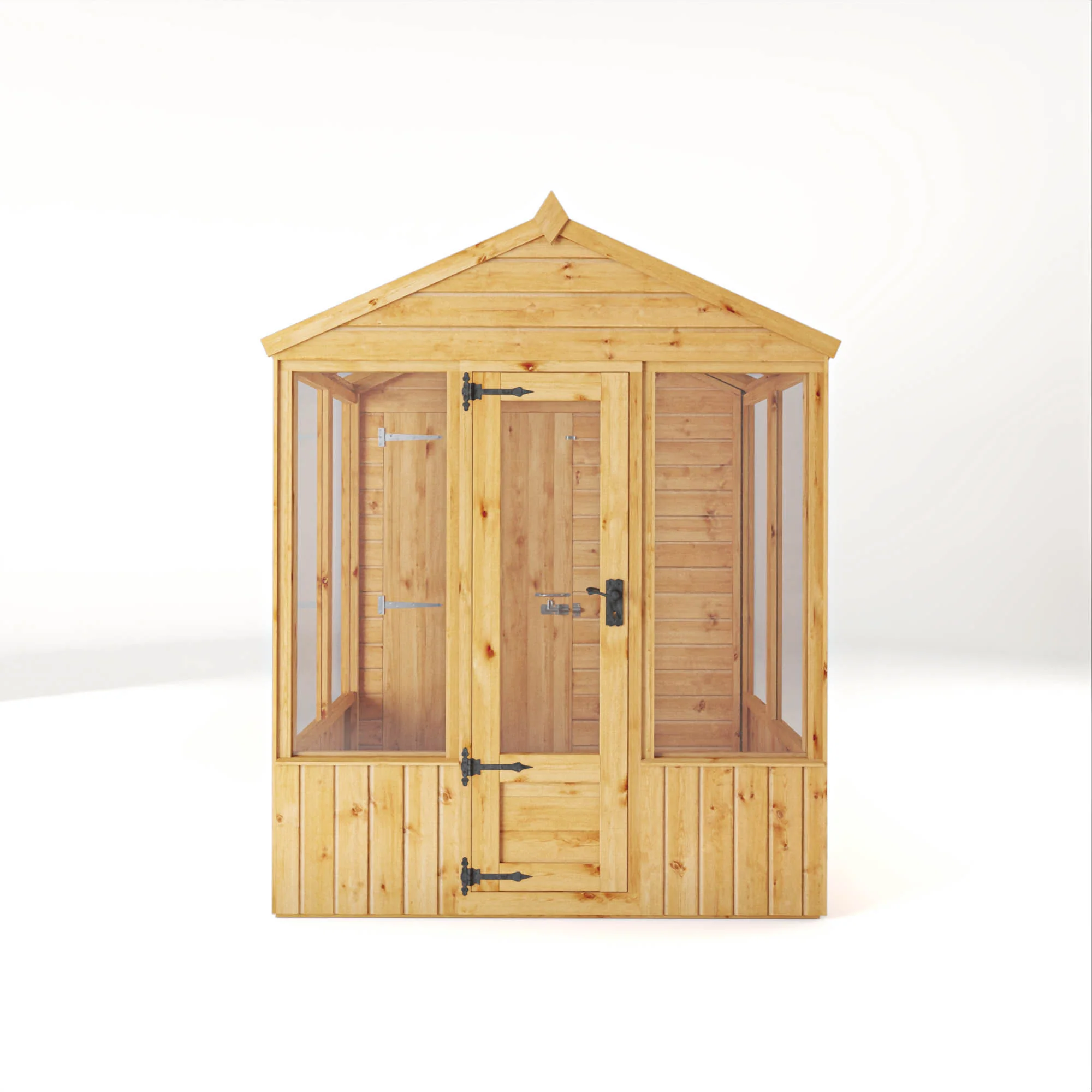 Mercia Woodsman 10' 4" x 6' 3" Apex Combi Greenhouse Shed - Premium Dip Treated Shiplap - Glass Windows - Image 10