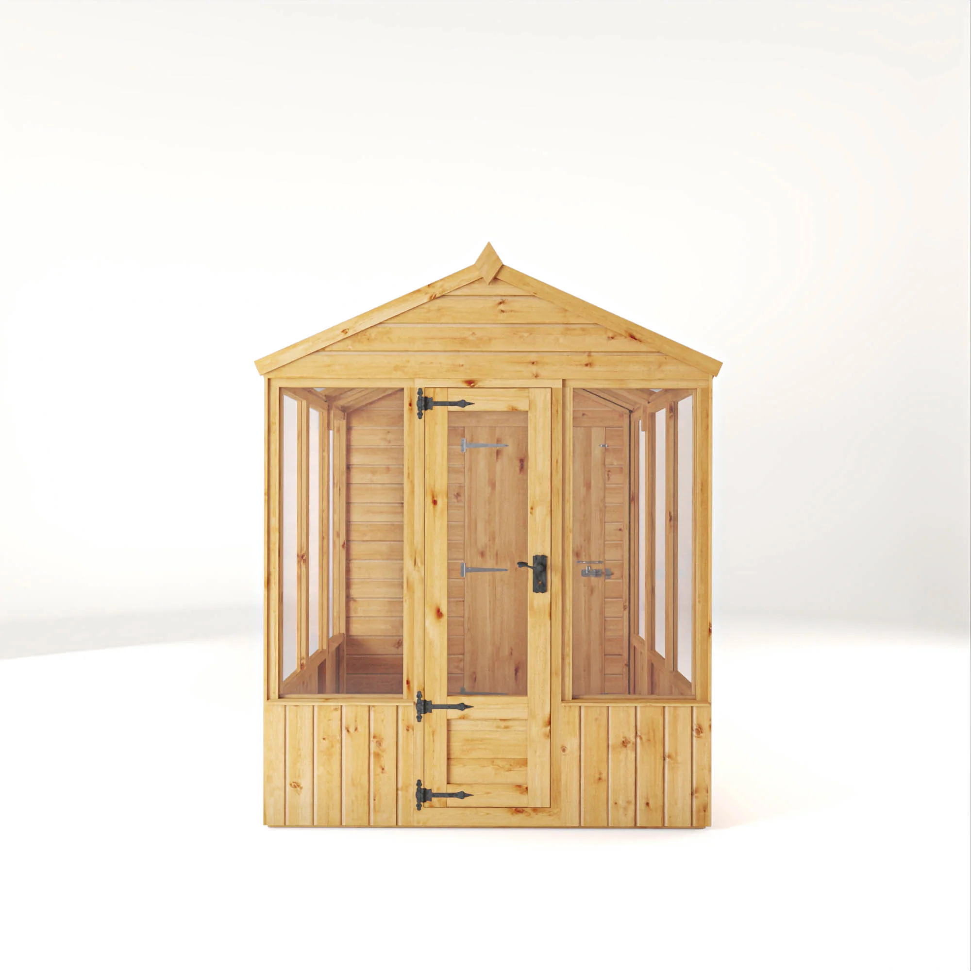 Mercia Woodsman 12' 3" x 6' 3" Apex Combi Greenhouse Shed - Premium Dip Treated Shiplap- Glass Windows - Image 10
