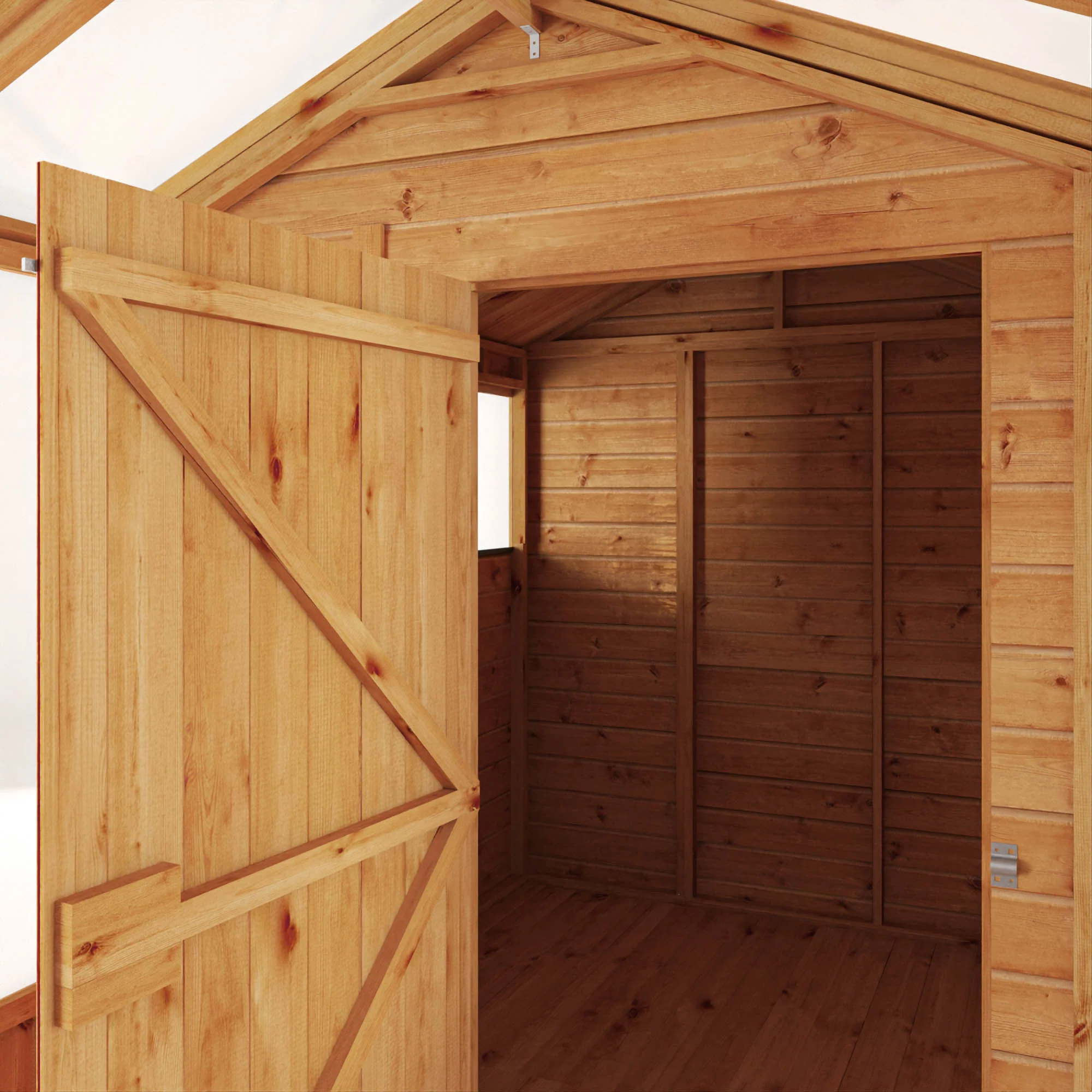 Mercia Woodsman 12' 3" x 6' 3" Apex Combi Greenhouse Shed - Premium Dip Treated Shiplap- Glass Windows - Image 5