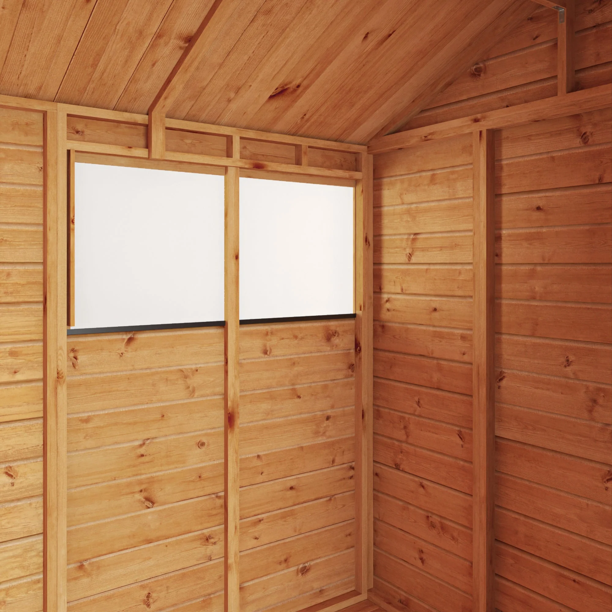 Mercia Woodsman 12' 3" x 6' 3" Apex Combi Greenhouse Shed - Premium Dip Treated Shiplap- Styrene Windows - Image 5