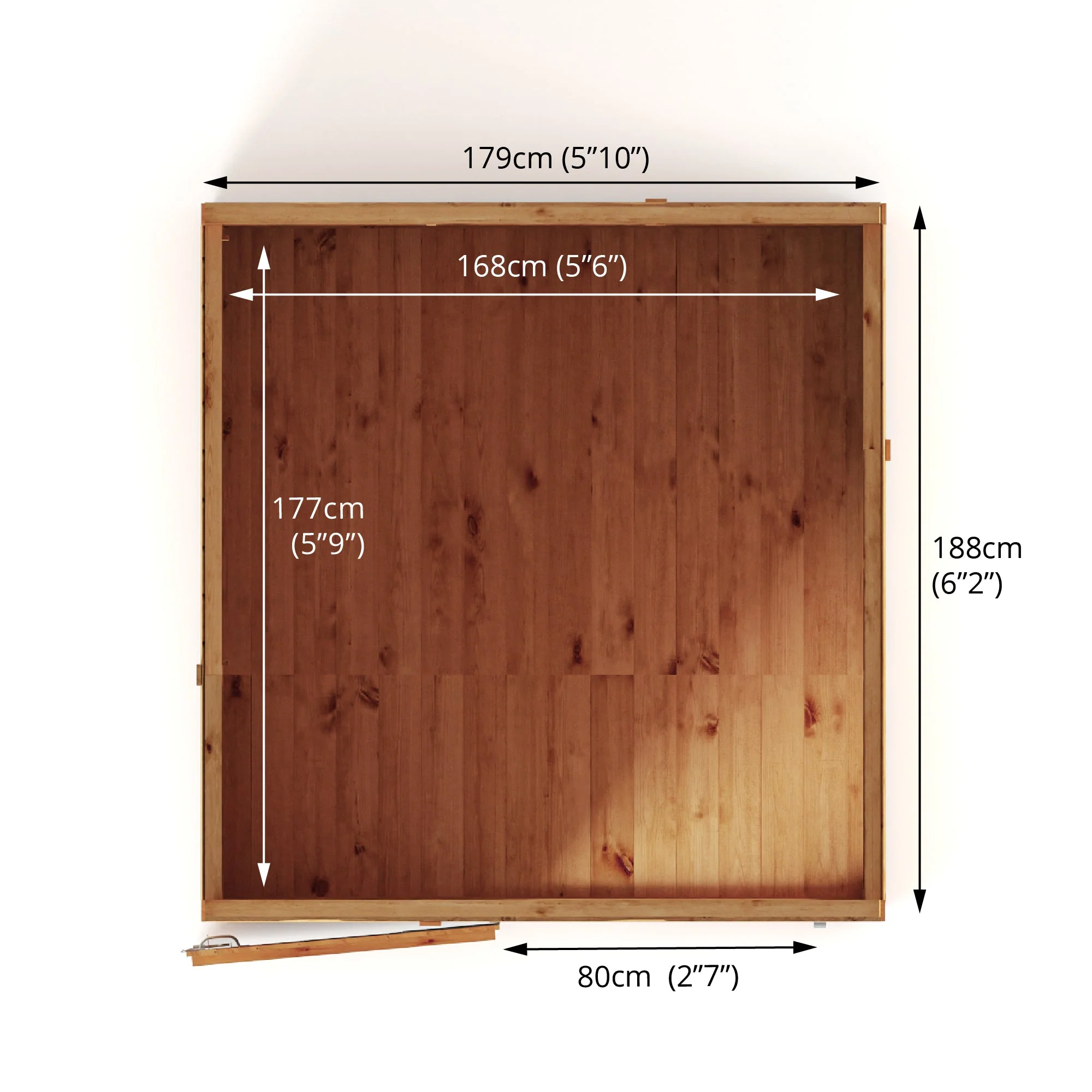 Mercia Woodsman 5' 11" x 5' 10" Pent Shed - Premium Dip Treated Shiplap - Styrene Windows - Image 13