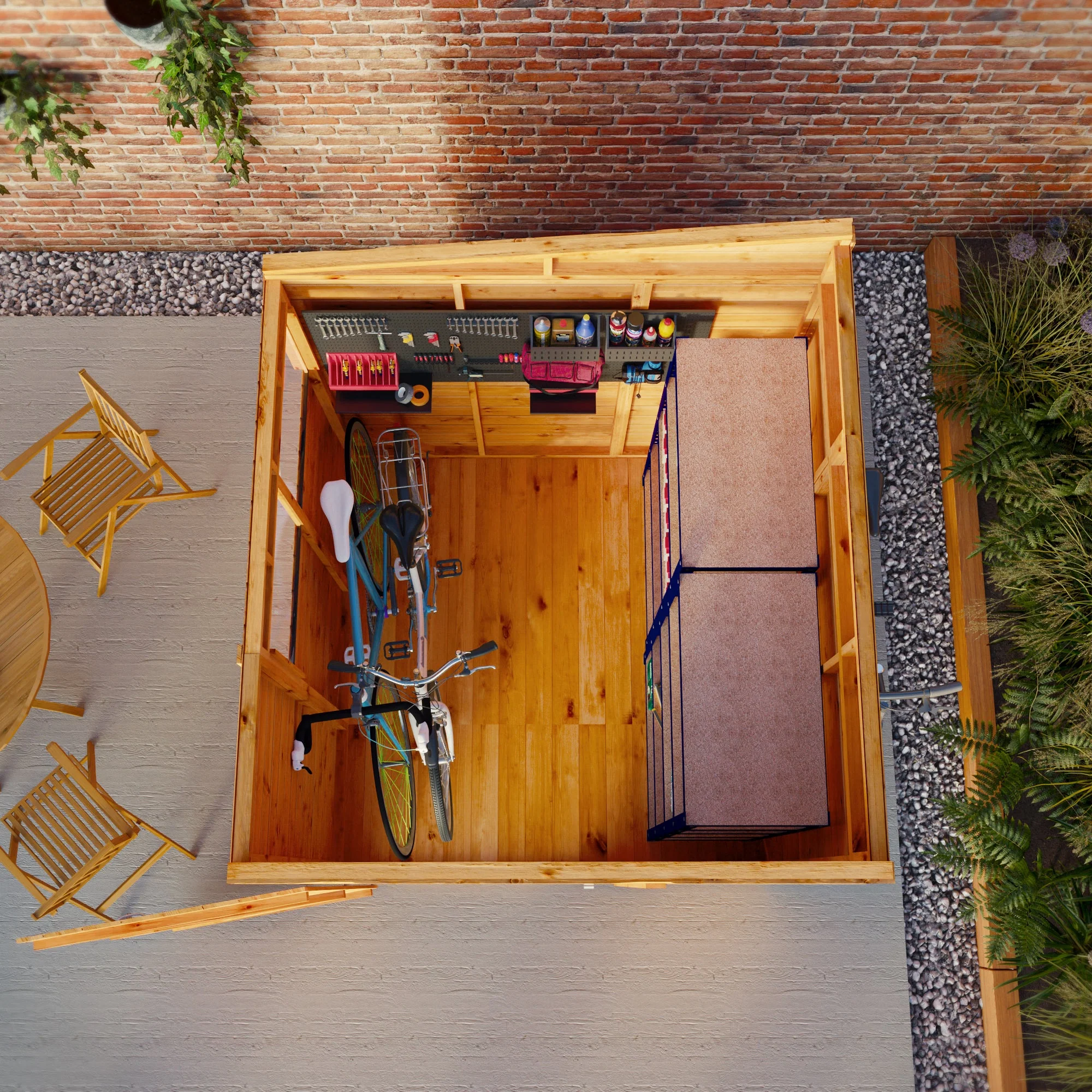 Mercia Woodsman 5' 11" x 5' 10" Pent Shed - Premium Dip Treated Shiplap - Styrene Windows - Image 3