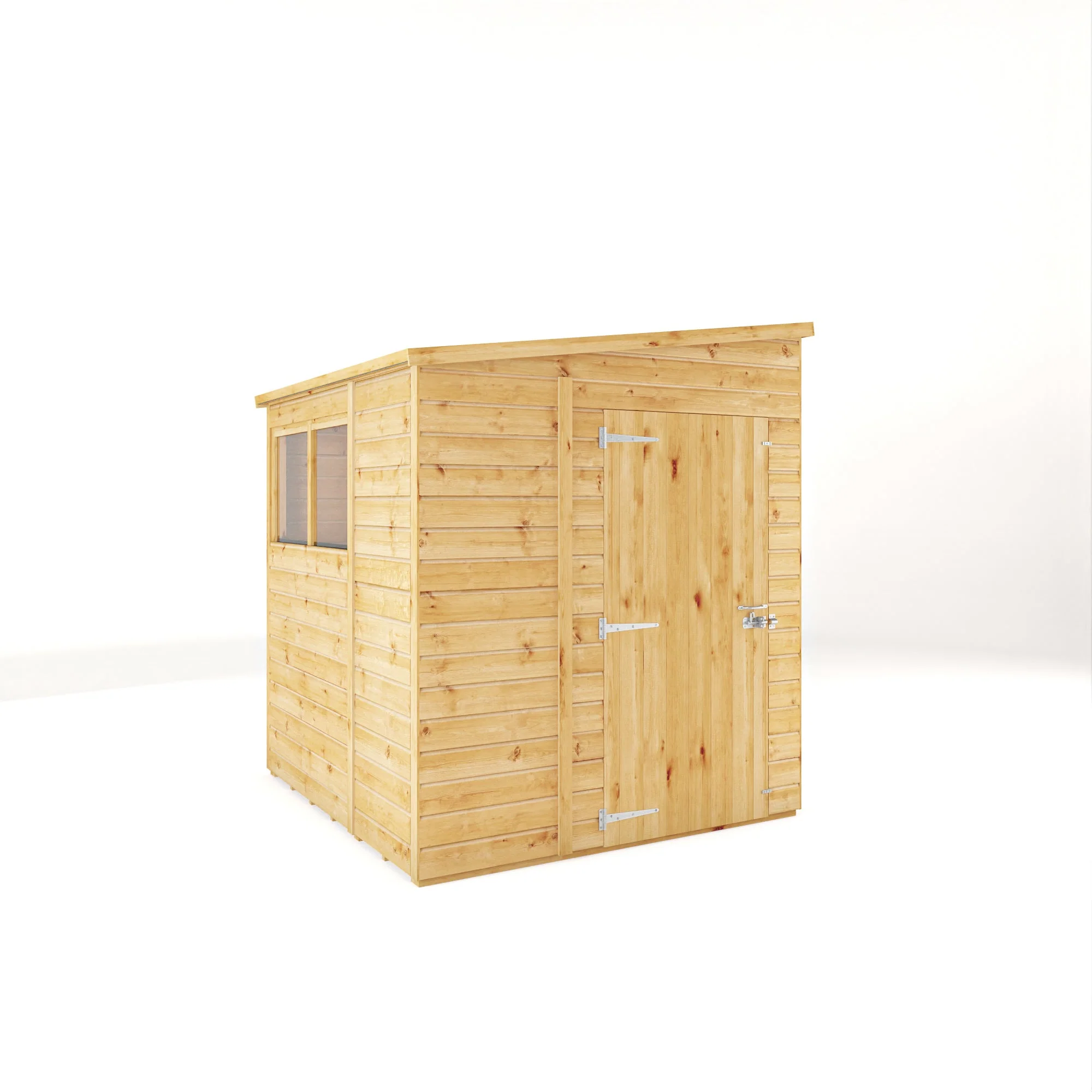 Mercia Woodsman 5' 11" x 5' 10" Pent Shed - Premium Dip Treated Shiplap - Styrene Windows - Image 8