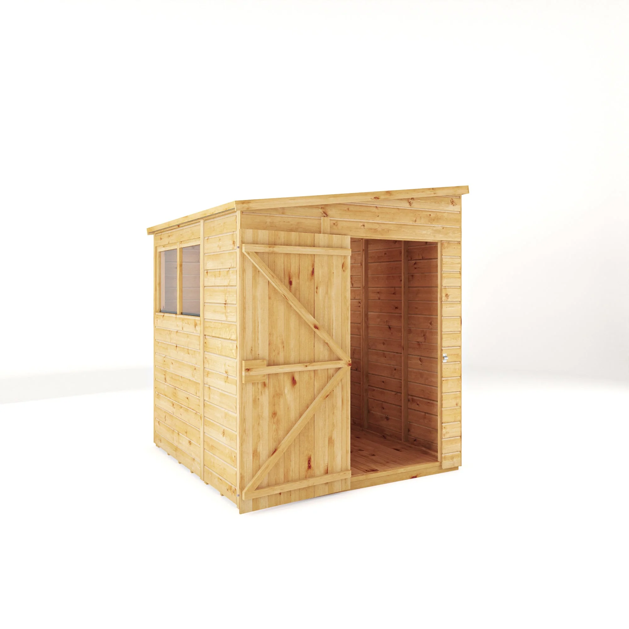 Mercia Woodsman 5' 11" x 5' 10" Pent Shed - Premium Dip Treated Shiplap - Styrene Windows - Image 9
