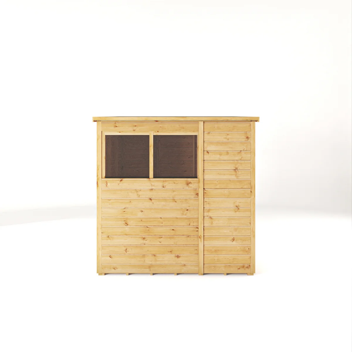Mercia Woodsman 6' 2" x 5' 10" Pent Shed - Premium Dip Treated Shiplap - Glass Windows - Image 7