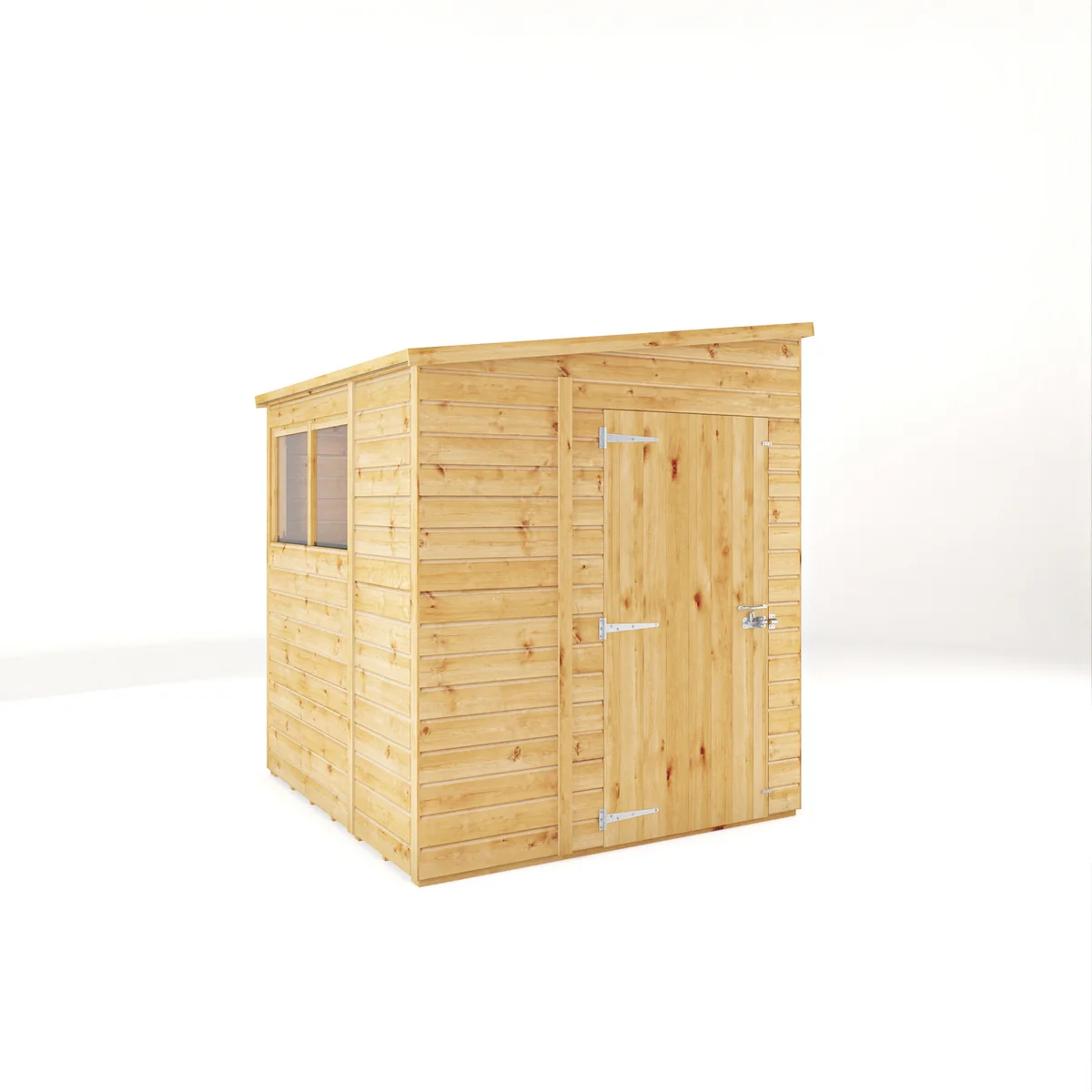 Mercia Woodsman 6' 2" x 5' 10" Pent Shed - Premium Dip Treated Shiplap - Glass Windows - Image 8