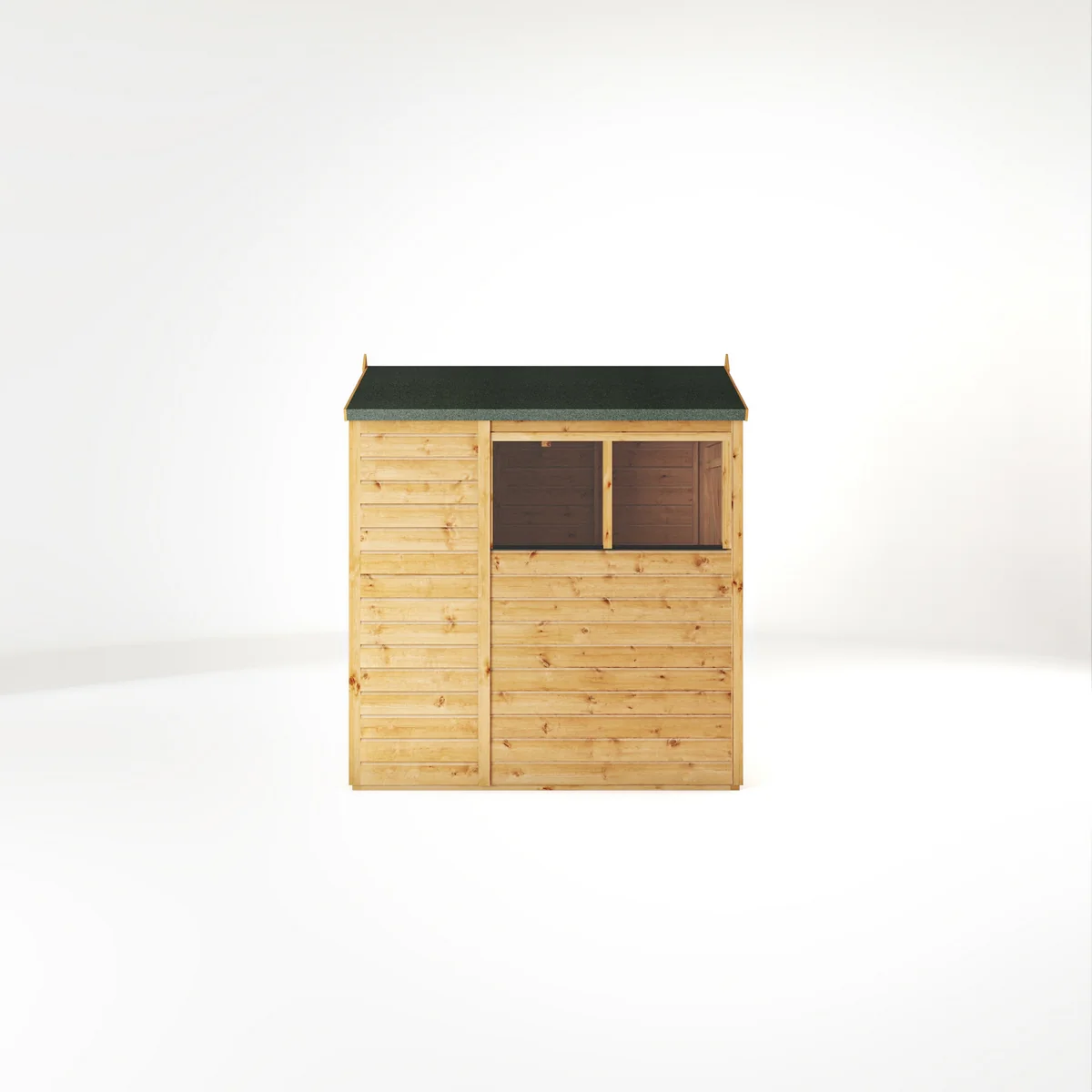 Mercia Woodsman 6' 3" x 4' 3" Apex Shed - Premium Dip Treated Shiplap - Glass Windows - Image 8