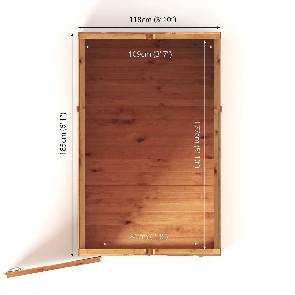 Mercia Woodsman 6' 3" x 4' 3" Apex Shed - Premium Dip Treated Shiplap - Styrene Windows - Image 7