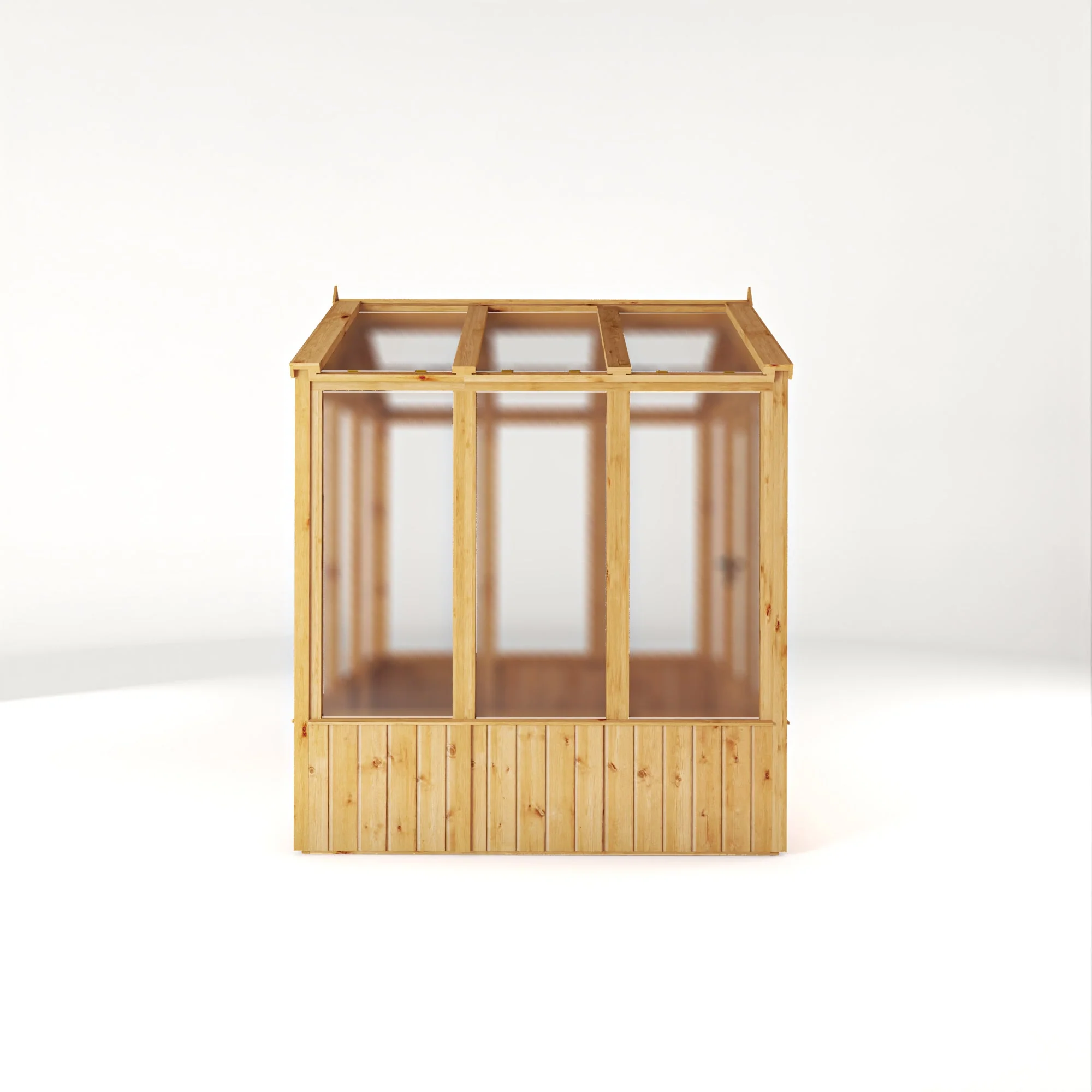 Mercia Woodsman 6' 3" x 6' 1" Apex Greenhouse - Premium Dip Treated Shiplap- Polycarbonate Windows - Image 7