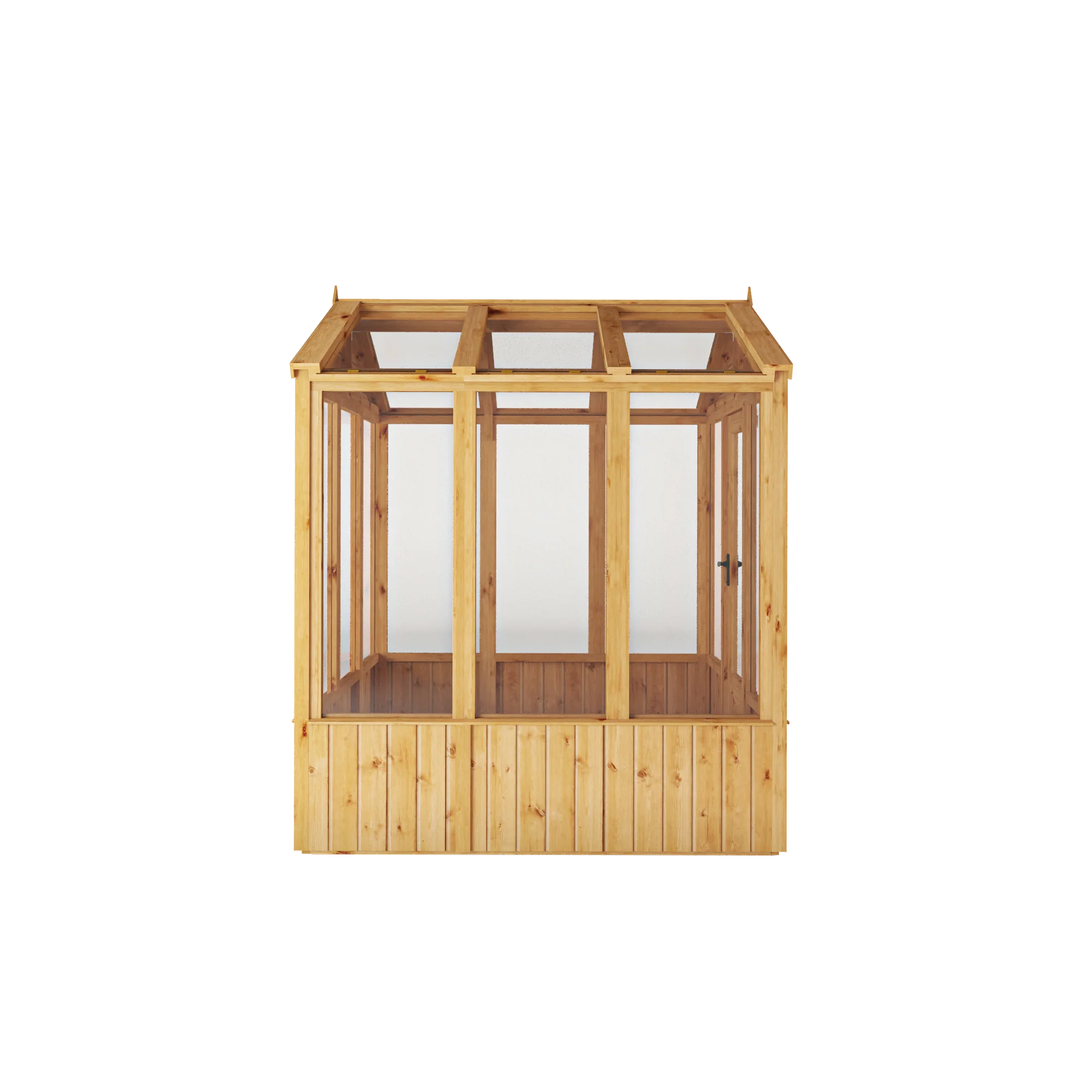 Mercia Woodsman 6' 3" x 6' 1" Apex Greenhouse - Premium Dip Treated Shiplap- Styrene Windows - Image 5