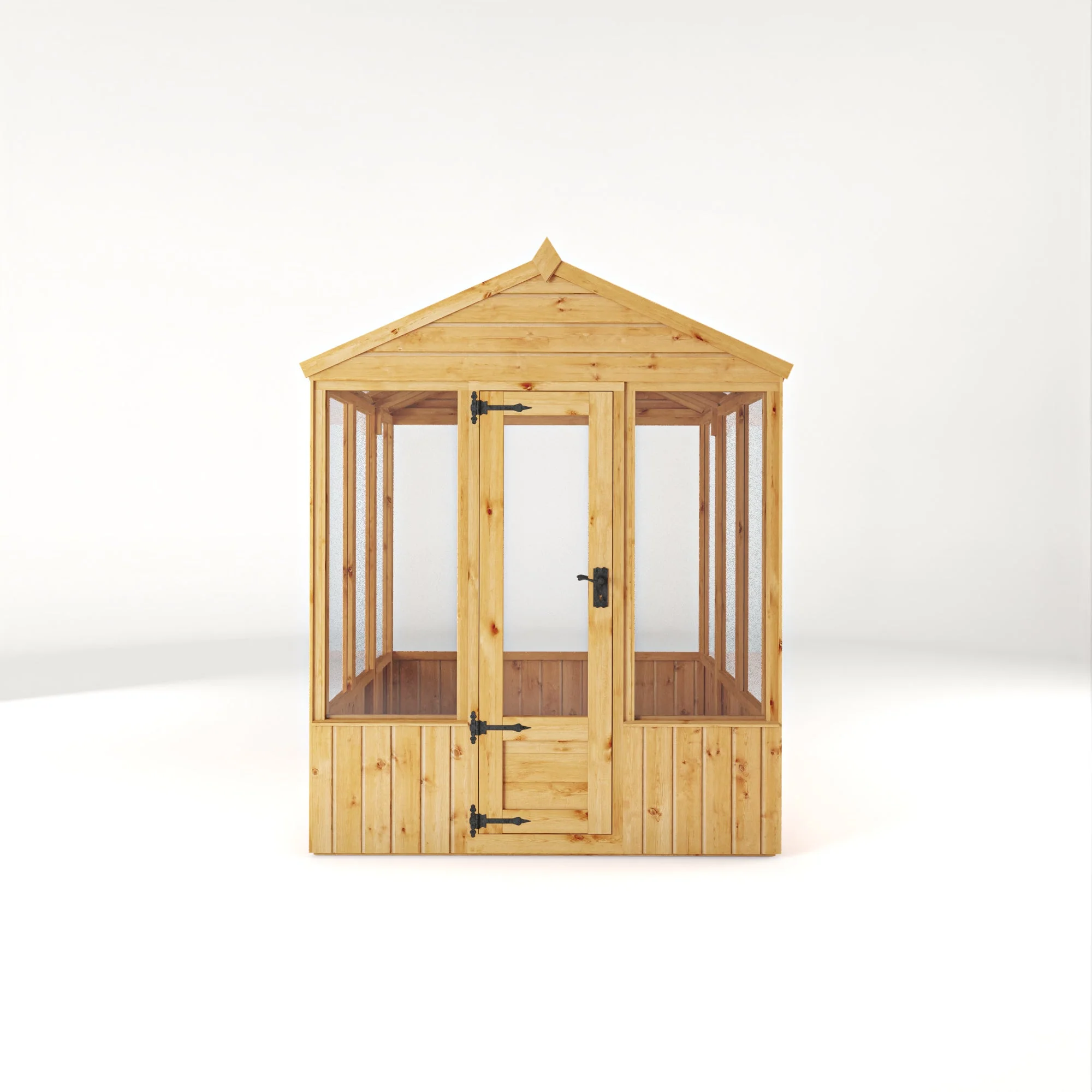 Mercia Woodsman 6' 3" x 6' 1" Apex Greenhouse - Premium Dip Treated Shiplap- Styrene Windows - Image 8