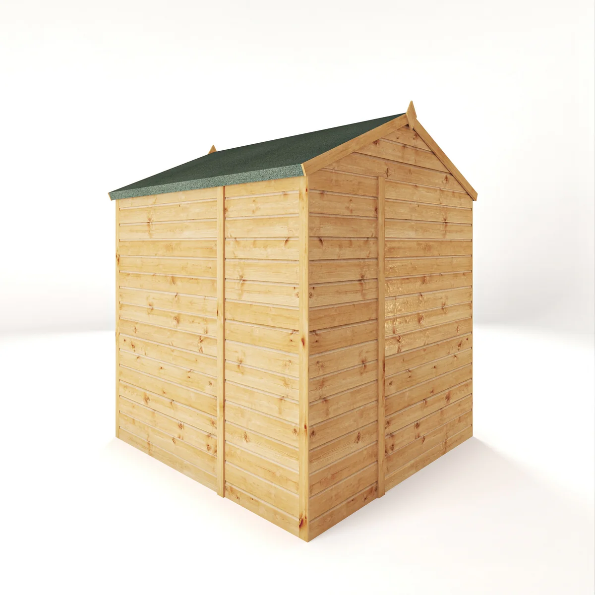 Mercia Woodsman 6' 3" x 6' 2" Apex Shed - Premium Dip Treated Shiplap - Glass Windows - Image 6