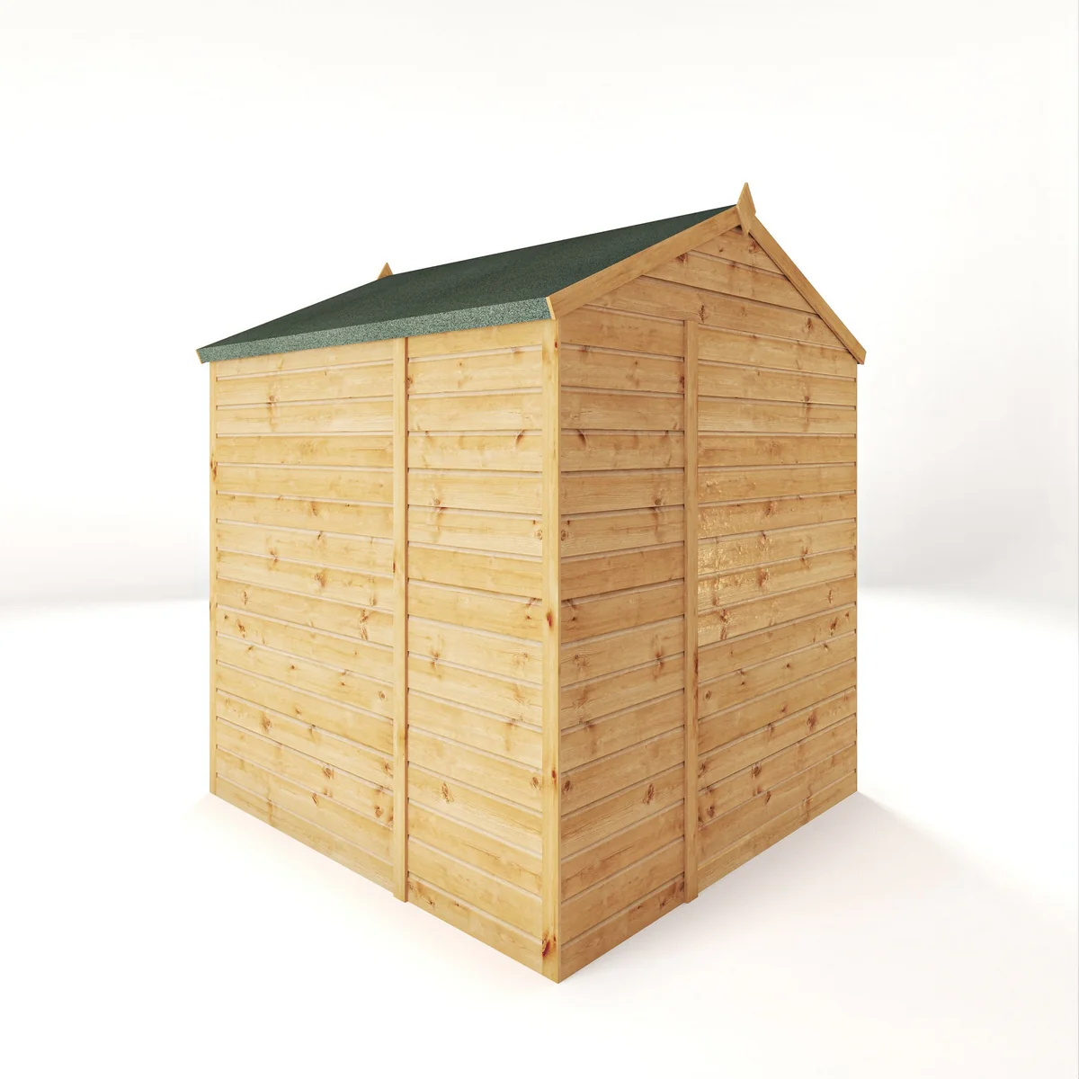 Mercia Woodsman 6' 3" x 6' 2" Apex Shed - Premium Dip Treated Shiplap - Styrene Windows - Image 6