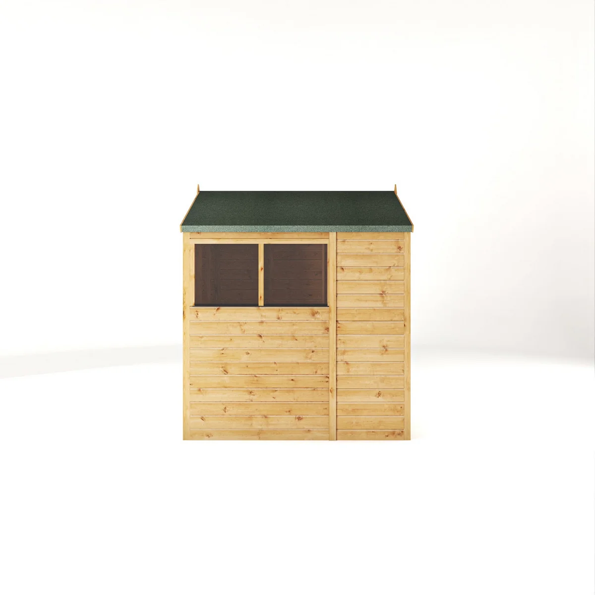 Mercia Woodsman 6' 3" x 6' 2" Apex Shed - Premium Dip Treated Shiplap - Styrene Windows - Image 8