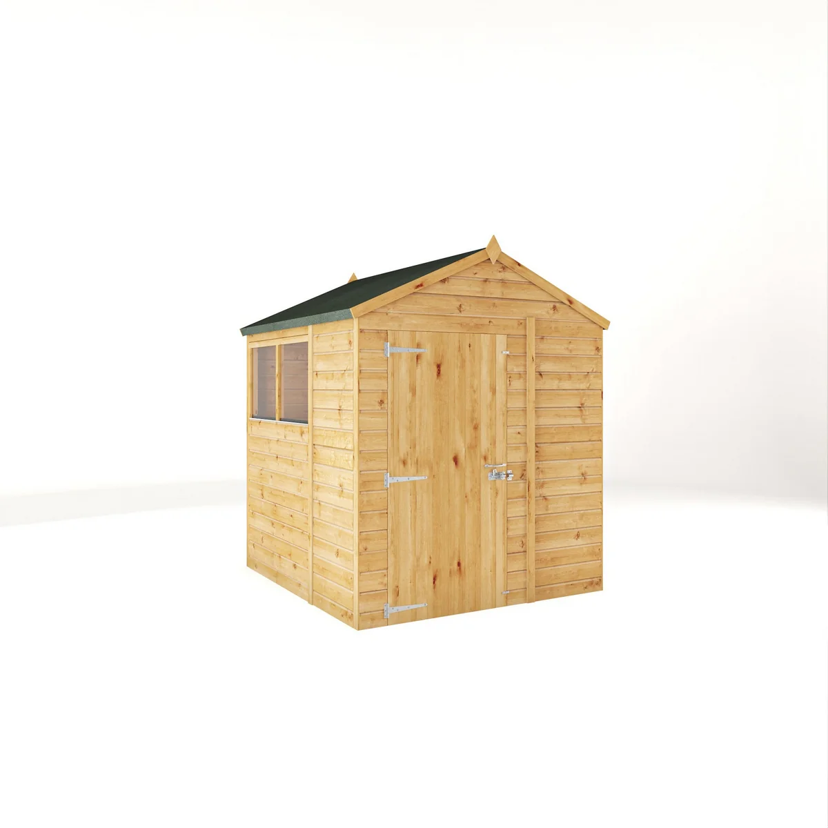 Mercia Woodsman 6' 3" x 6' 2" Apex Shed - Premium Dip Treated Shiplap - Styrene Windows - Image 9