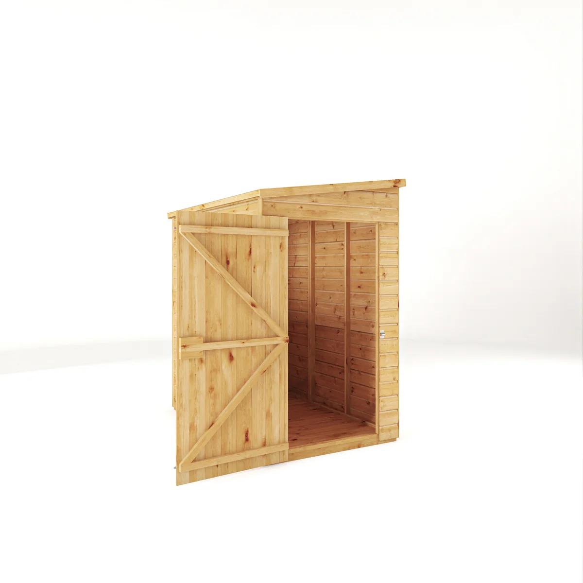 Mercia Woodsman 6' 5" x 4' 2" Pent Shed - Premium Dip Treated Shiplap - Glass Windows - Image 10