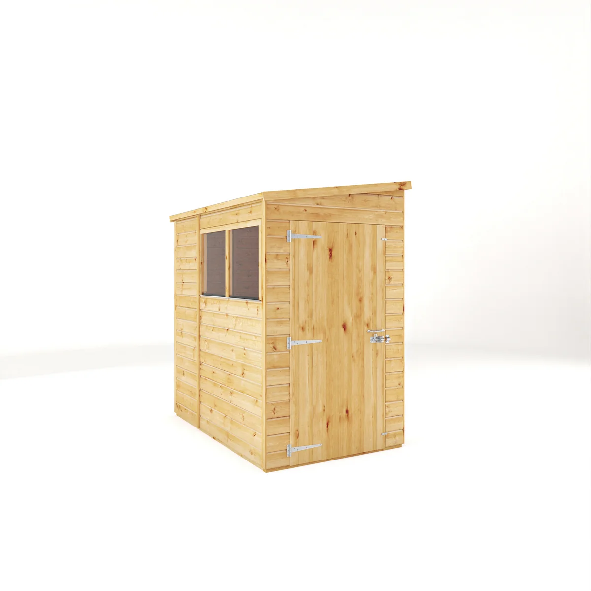 Mercia Woodsman 6' 5" x 4' 2" Pent Shed - Premium Dip Treated Shiplap - Glass Windows - Image 9