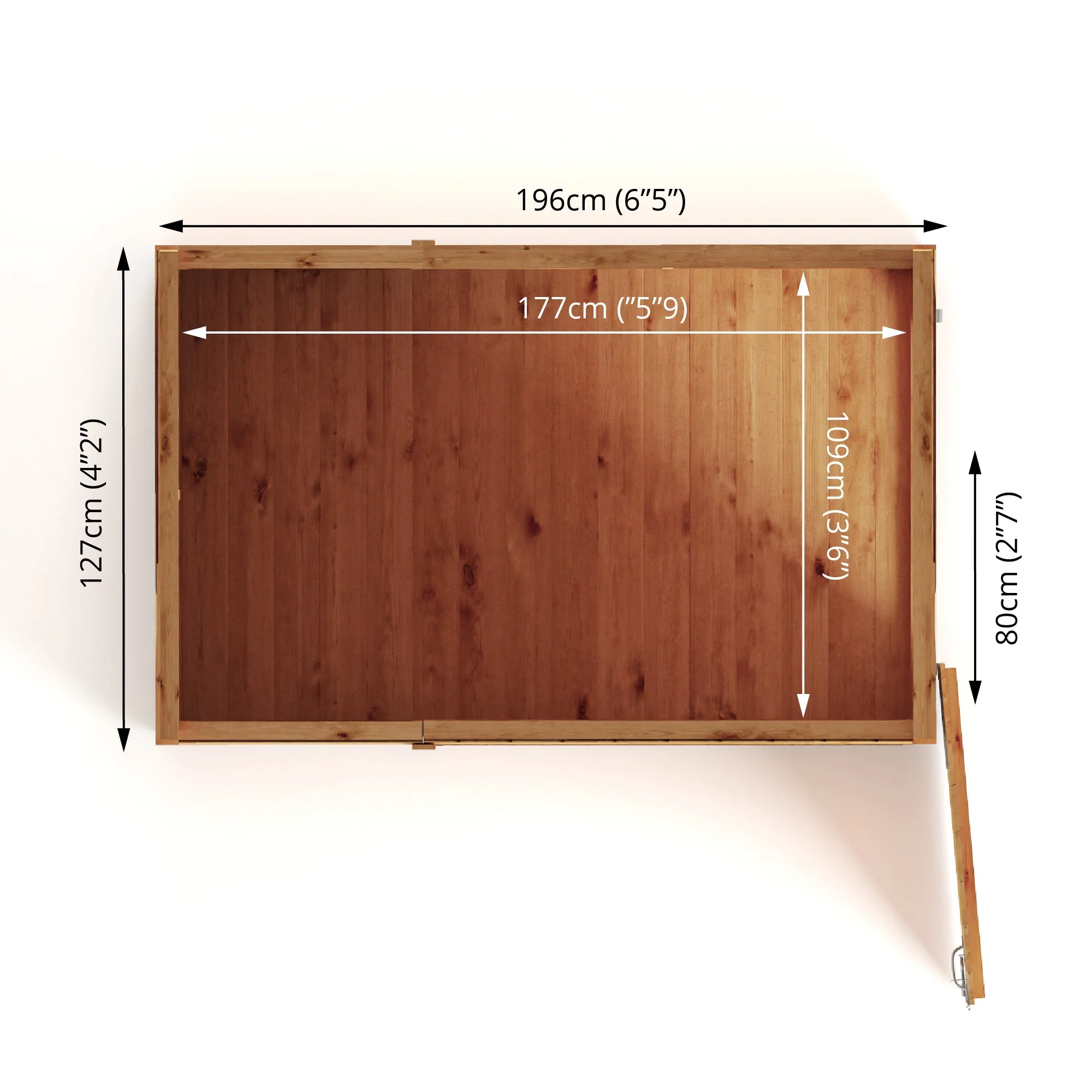 Mercia Woodsman 6' 5" x 4' 2" Pent Shed - Premium Dip Treated Shiplap - Styrene Windows - Image 13