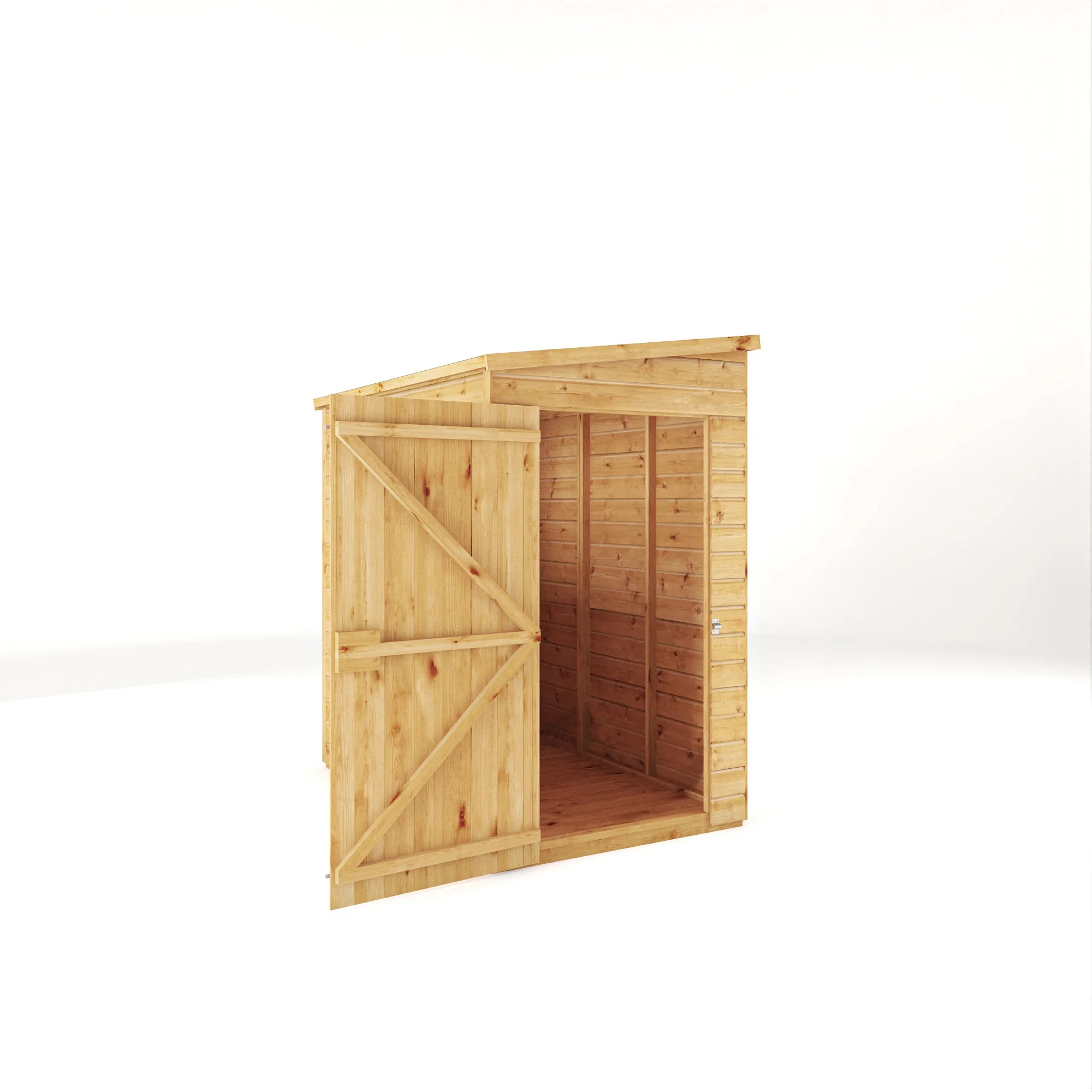 Mercia Woodsman 6' 5" x 4' 2" Pent Shed - Premium Dip Treated Shiplap - Styrene Windows - Image 7