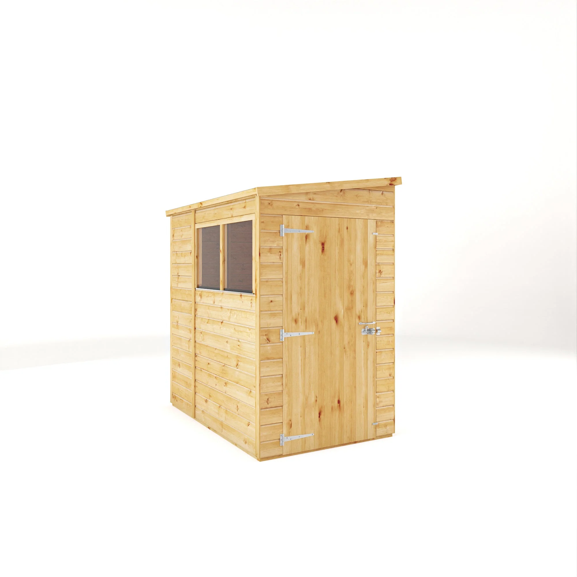 Mercia Woodsman 6' 5" x 4' 2" Pent Shed - Premium Dip Treated Shiplap - Styrene Windows - Image 8